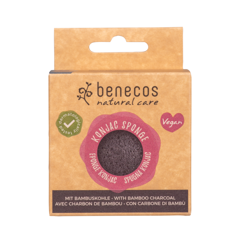 Natural Konjac Sponge black bamboo 1 Stk