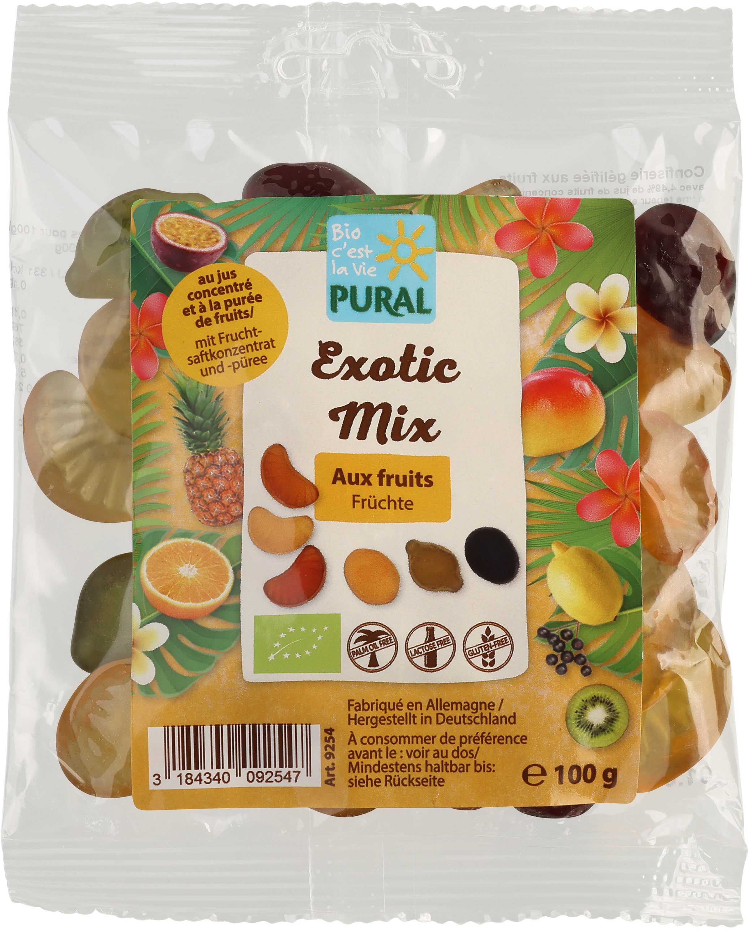 Exotic Mix Fruchtgummi mit Gelatine 100 g