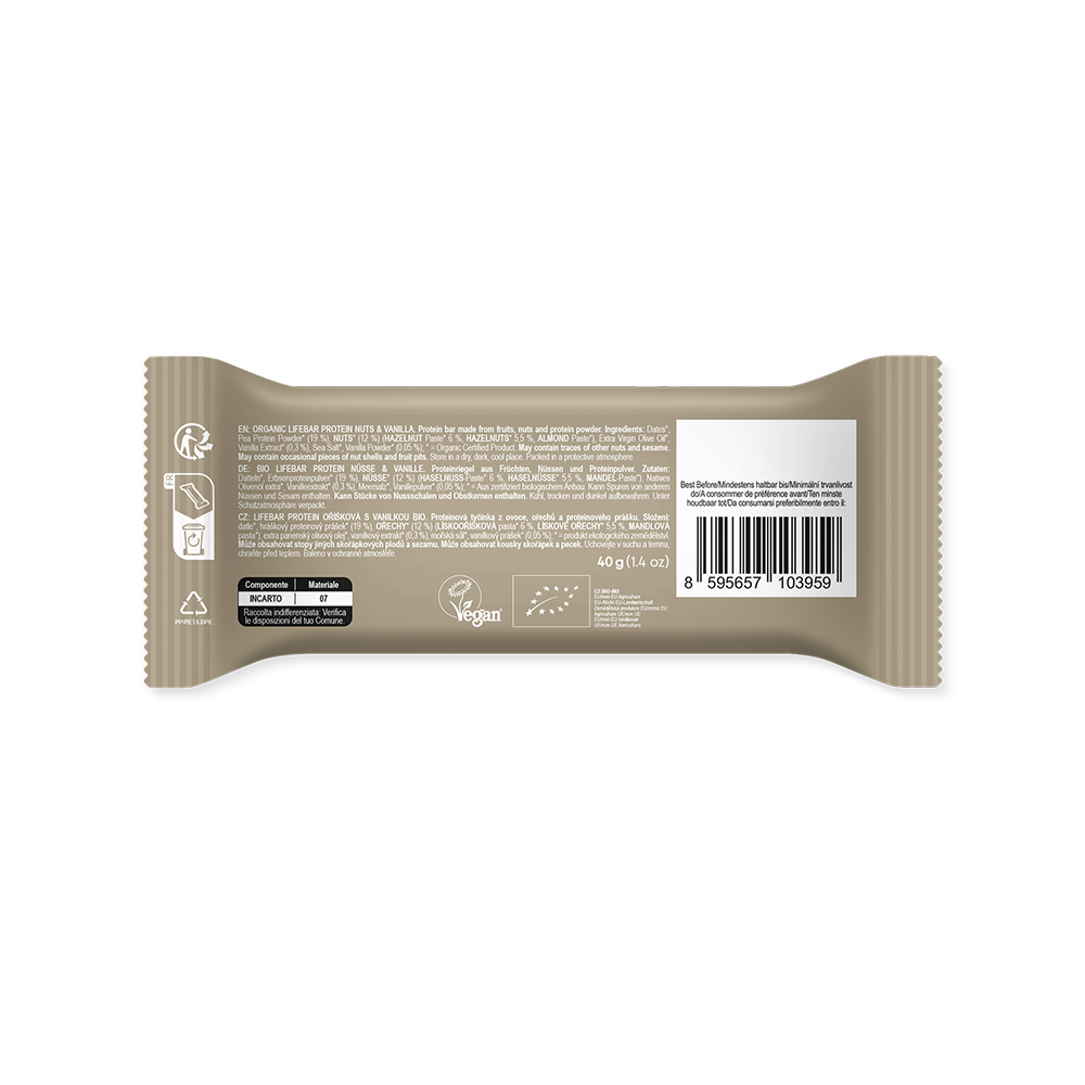 Lifebar Protein Nuts&Vanilla Nuss-Vanille-Riegel 40 g