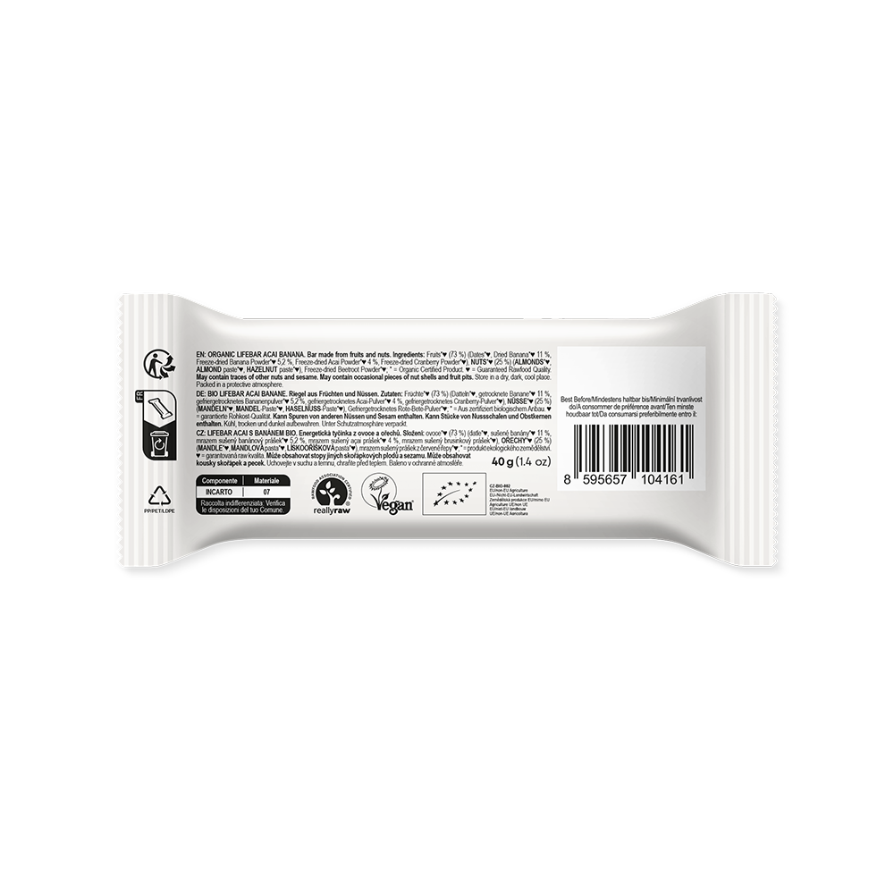 Lifebar Acai Banane Riegel 40 g