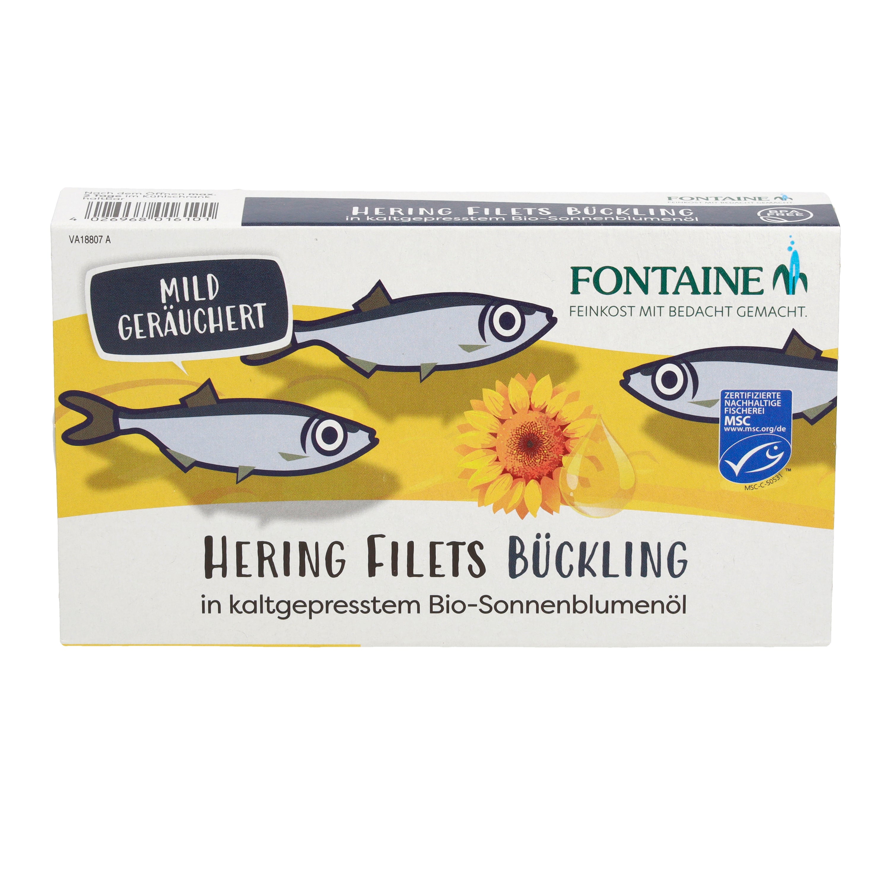 Bücklingsfilets in Bio-Sonnenblumenöl 190 g