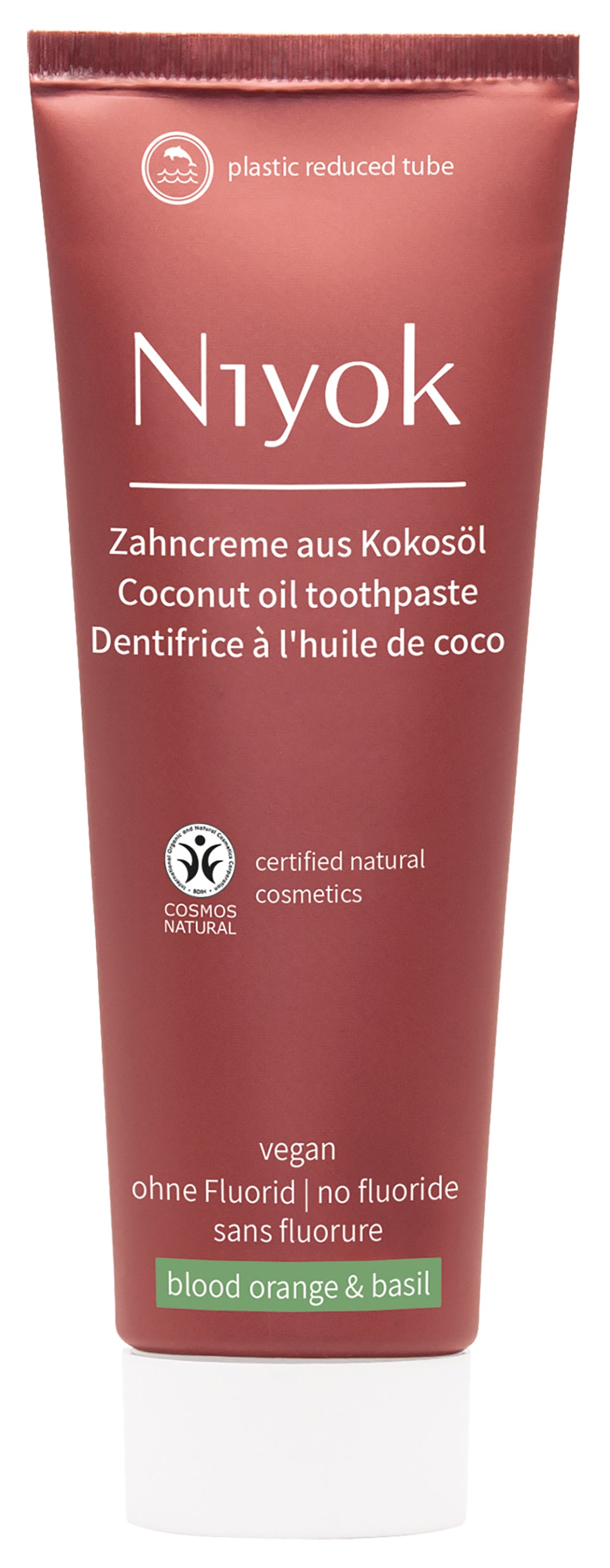 Zahncreme aus Bio-Kokosöl Blutorange & Basilikum 75 ml