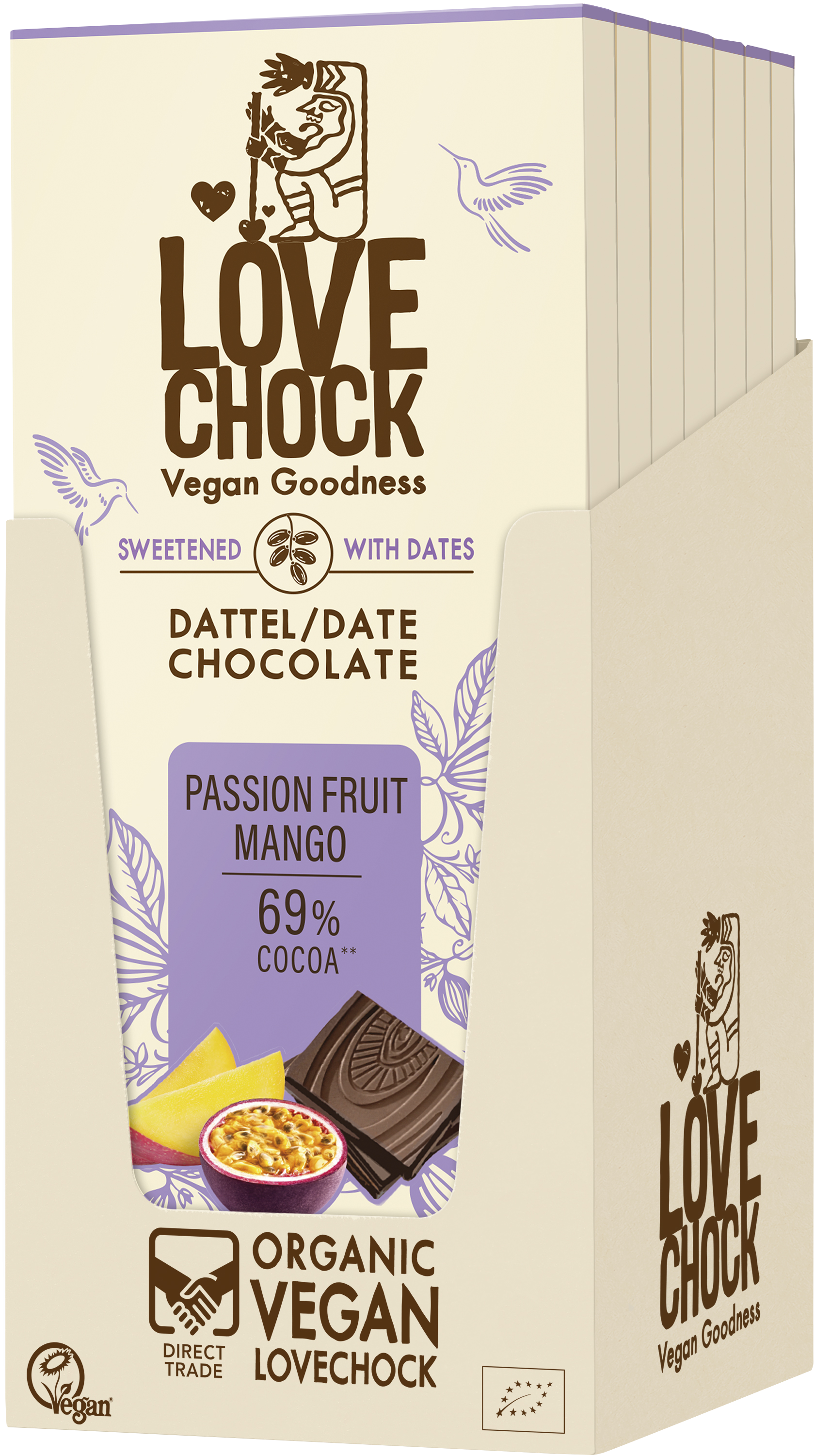 Passionfruit Mango 69% Kakao - sweetened with date 70 g