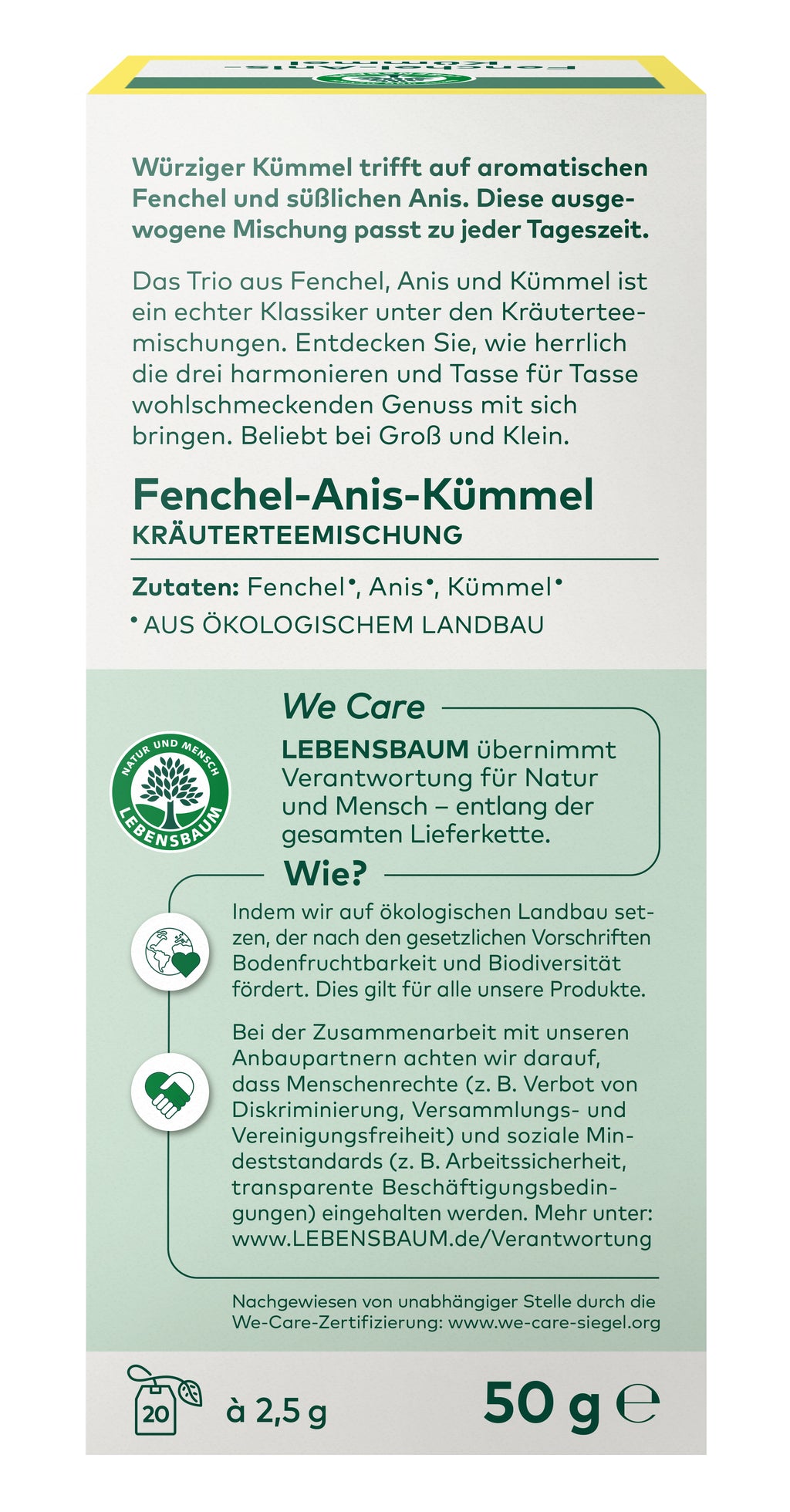 Fenchel-Anis-Kümmel Kräutertee 50 g