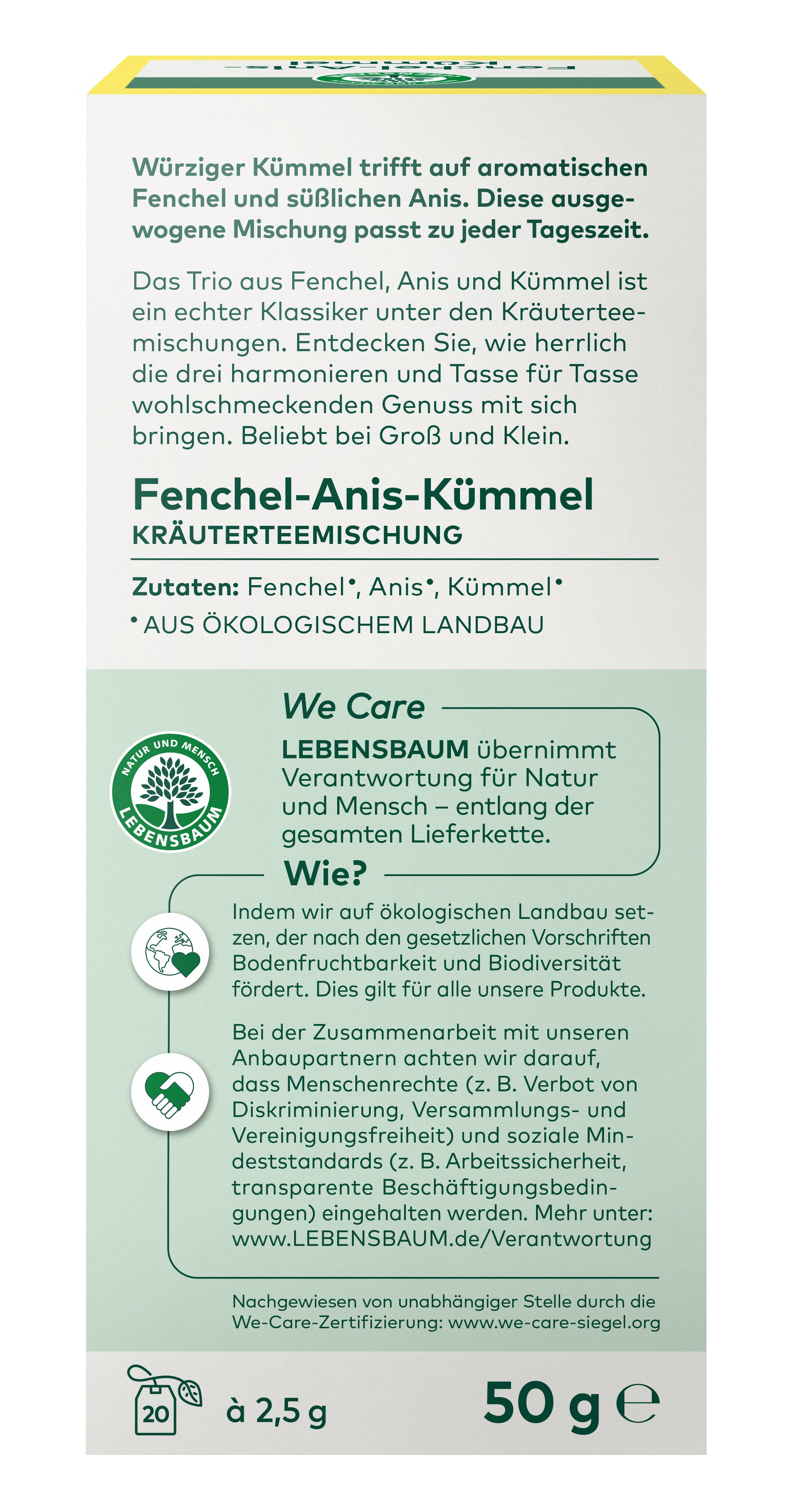 Fenchel-Anis-Kümmel Kräutertee 50 g