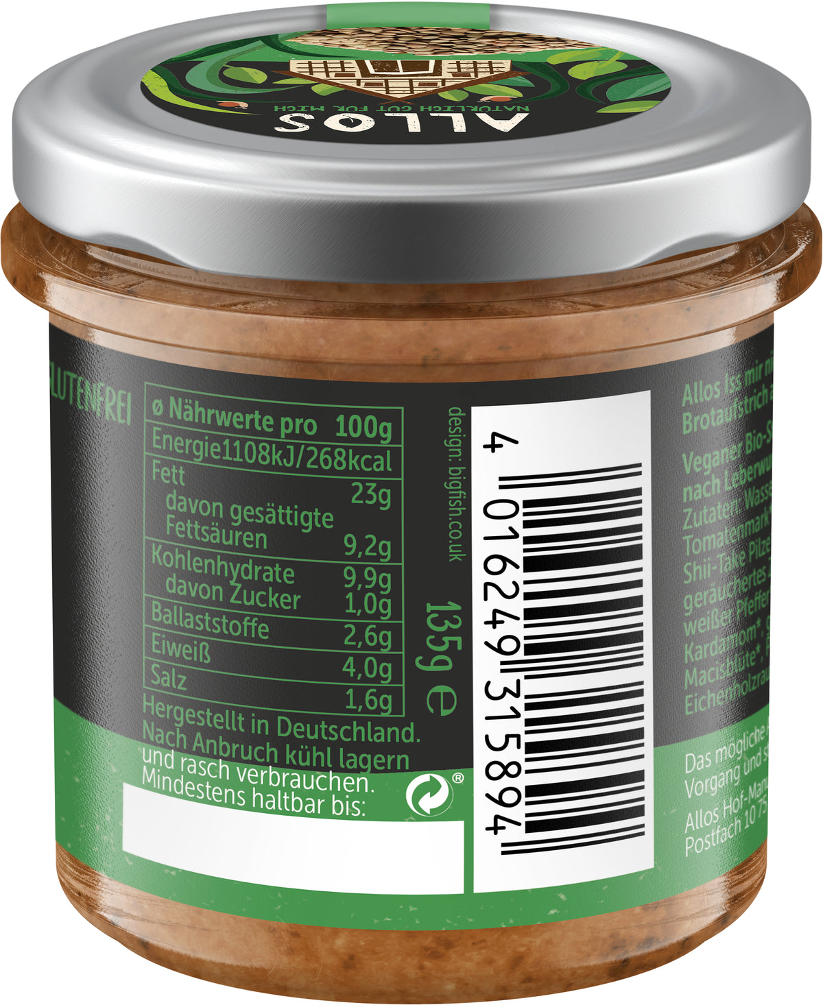 Aufstrich Iss mir nicht Wurst Leberwurst 135 g