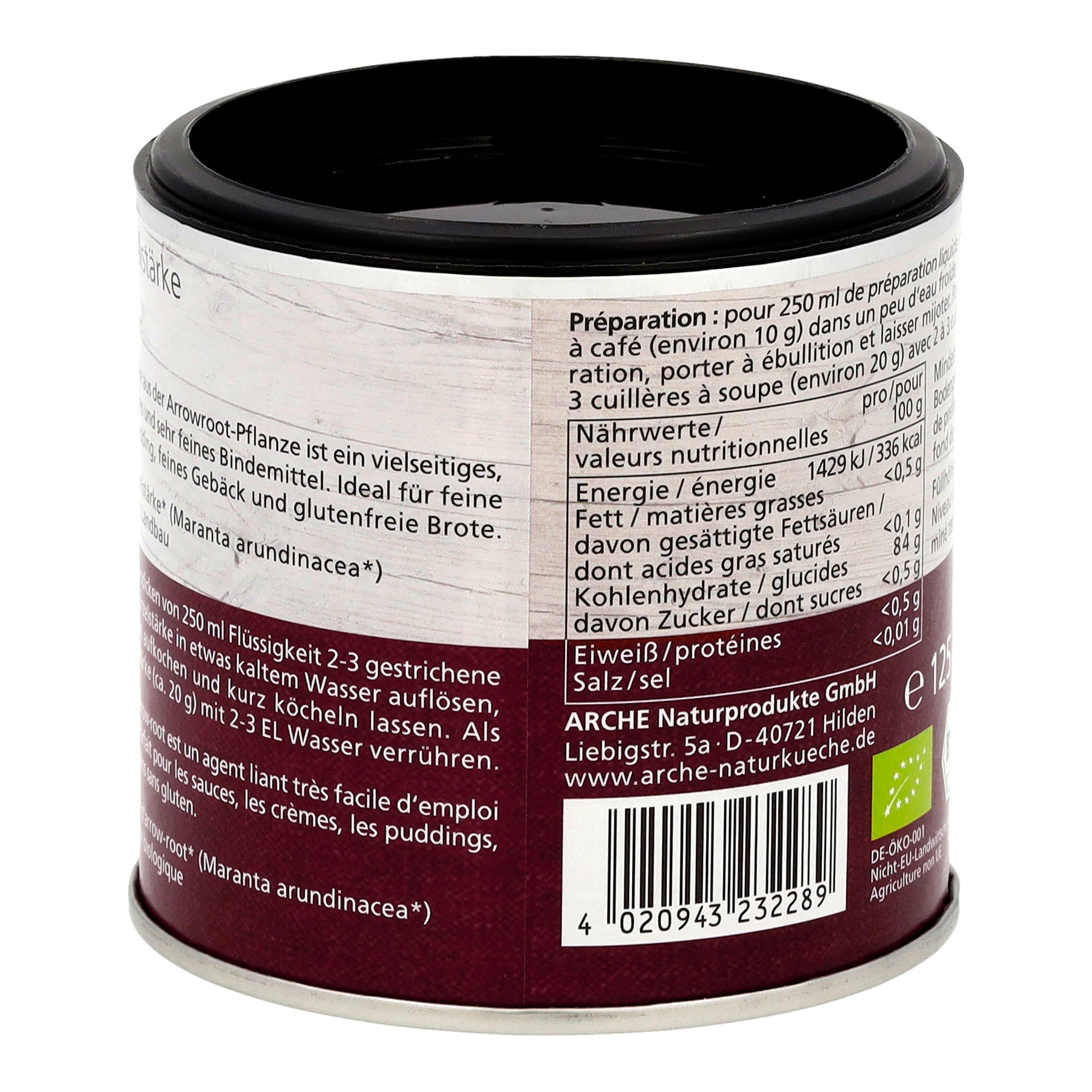 Pfeilwurzelstärke 125 g