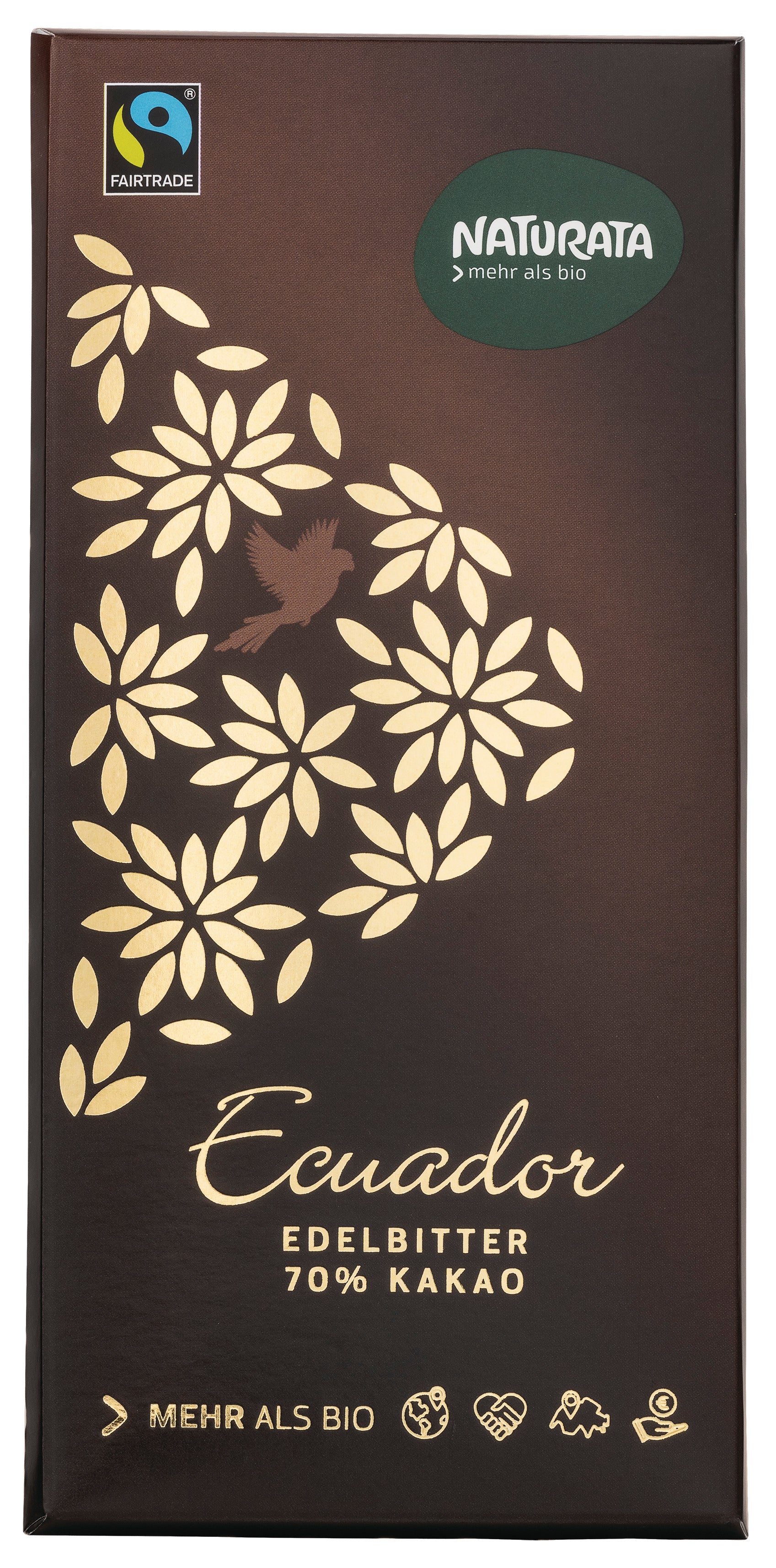 Ecuador Edelbitter Schokolade 70% Kakao 100 g