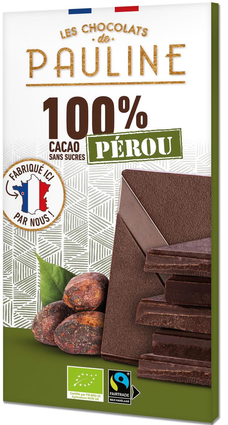Cocoa 100% Chocolate Origin Peru sugars-free 80 g