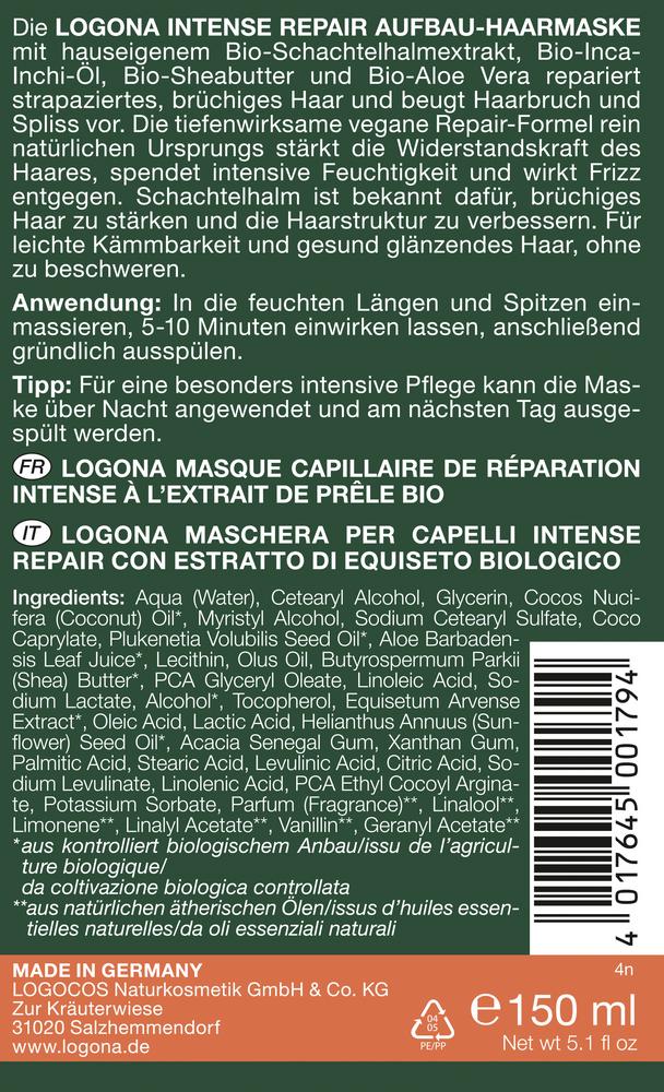 Intense Repair Aufbau-Haarmaske Bio-Schachtelhalm 150 ml