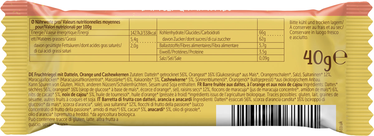 Frucht-Riegel Dattel Orange 40 g