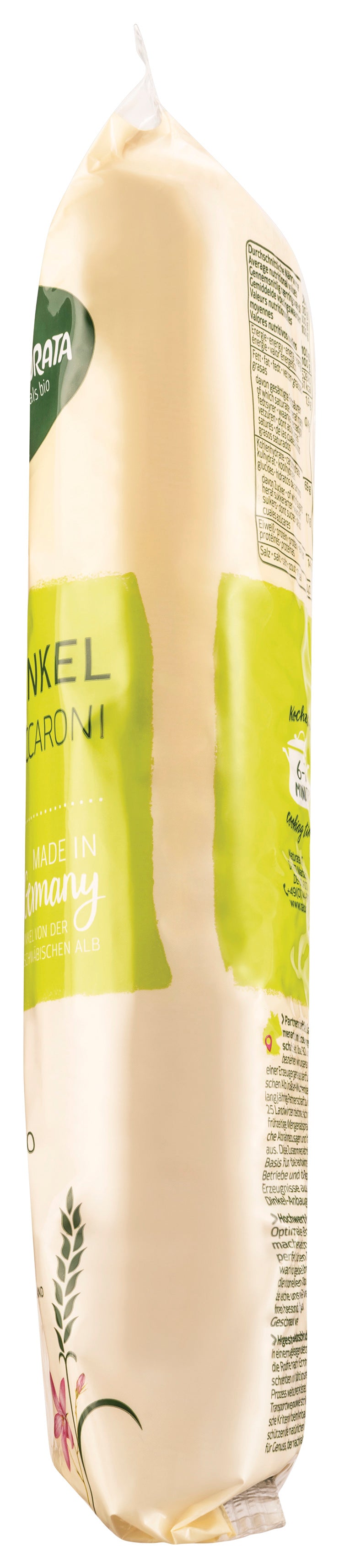 Maccaroni lang Dinkel hell demeter 500 g