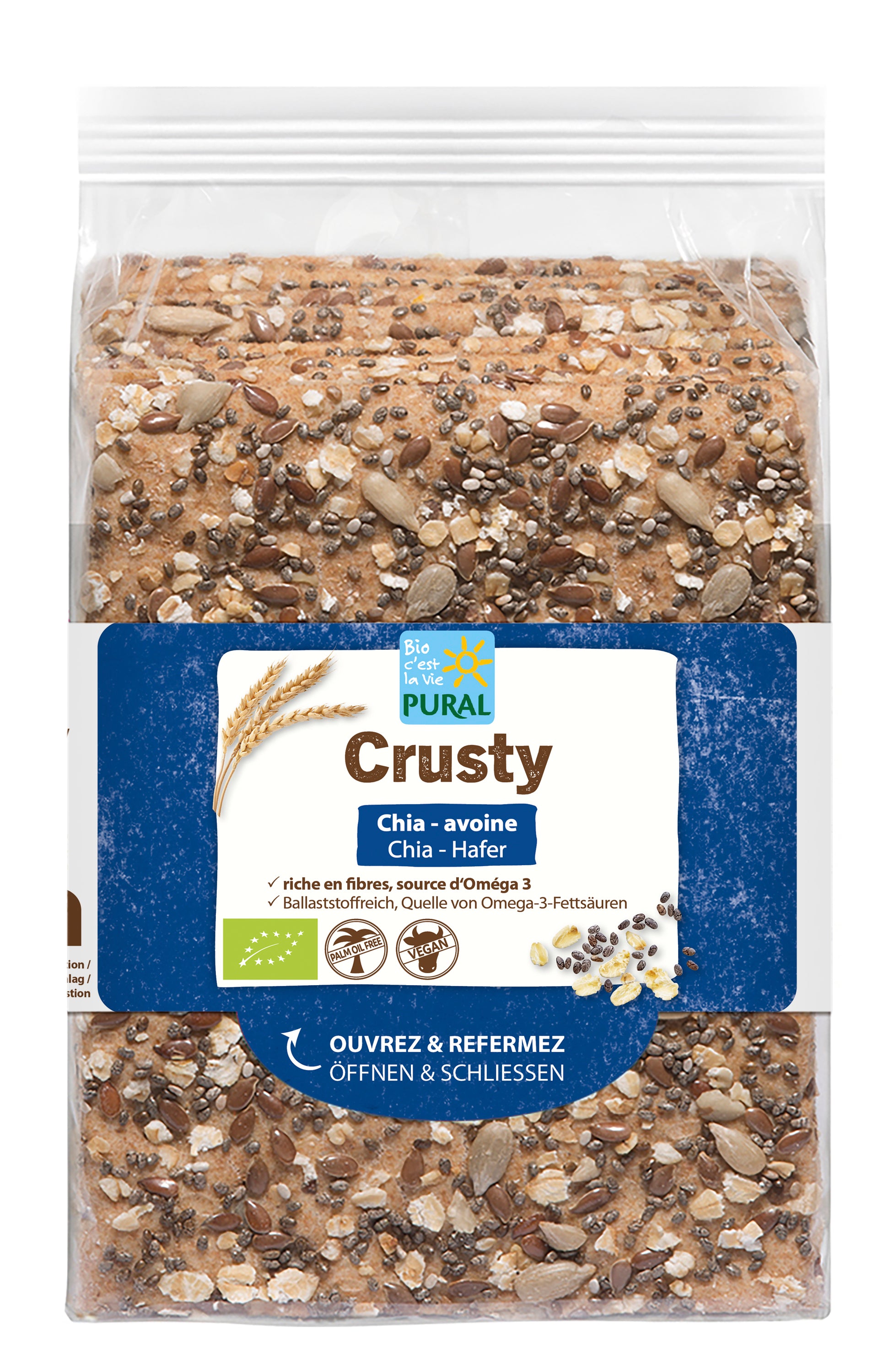 Crusty Chia-Hafer Knäckebrot 200 g