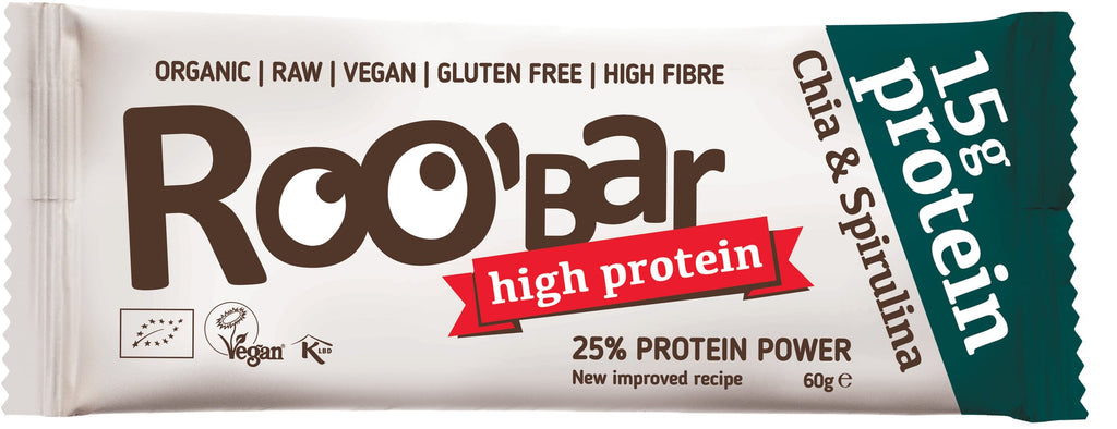 Roobar-Riegel Protein Chia & Spirulina 60 g