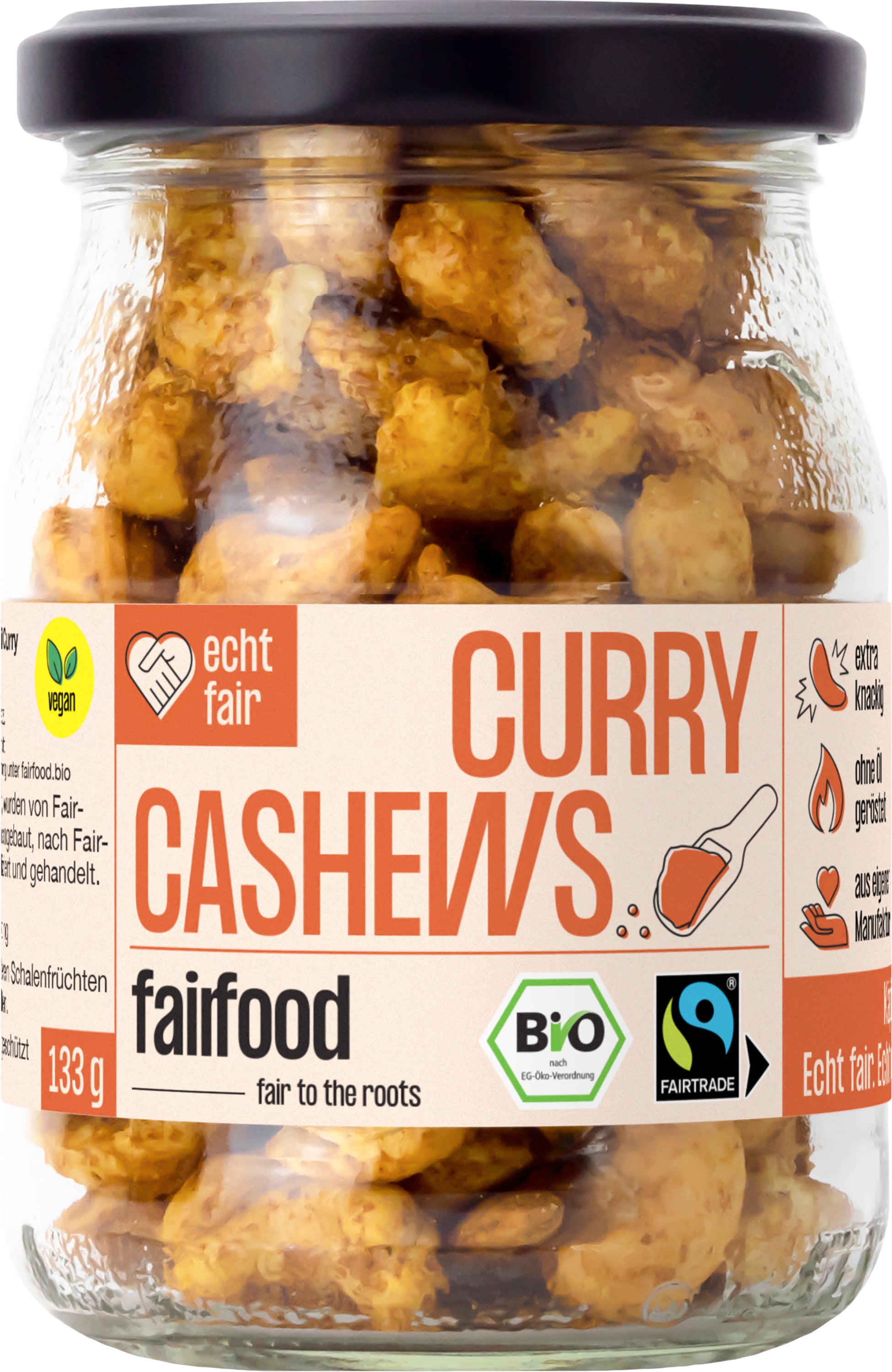 Cashewkerne Käpt'n Curry Curry & Salz Ofengeröstet 133 g