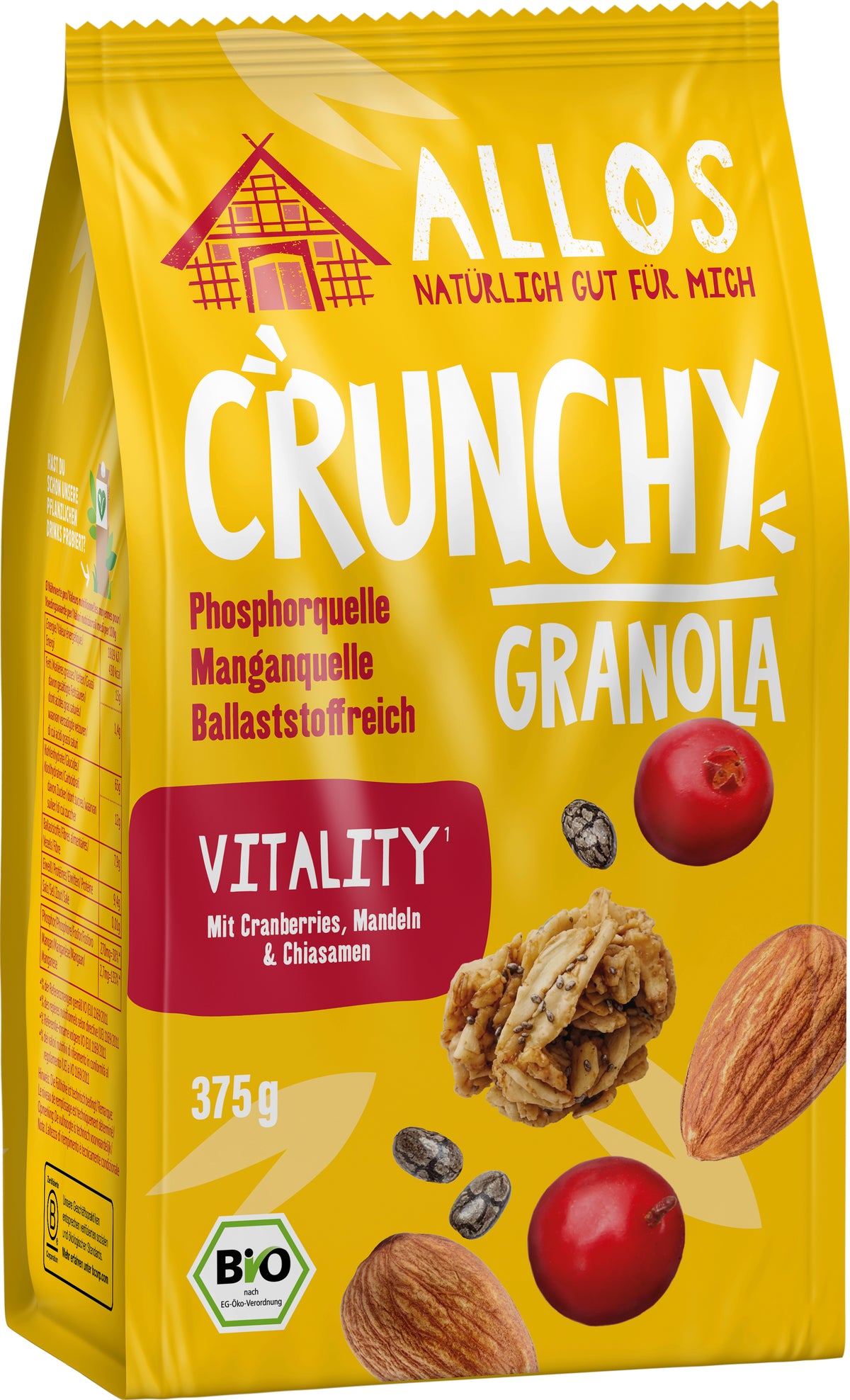Crunchy Granola Vitality 375 g