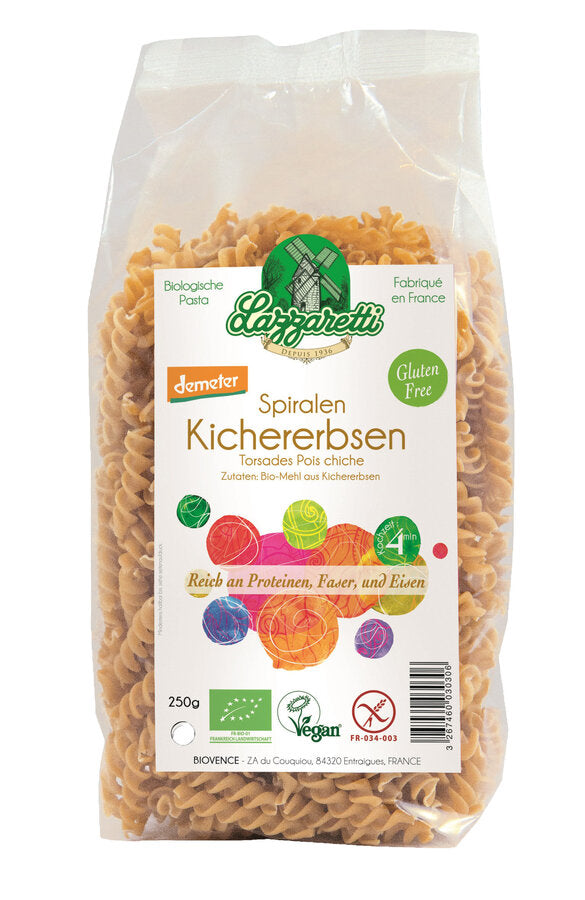 Spiralen Kichererbsen demeter 250 g