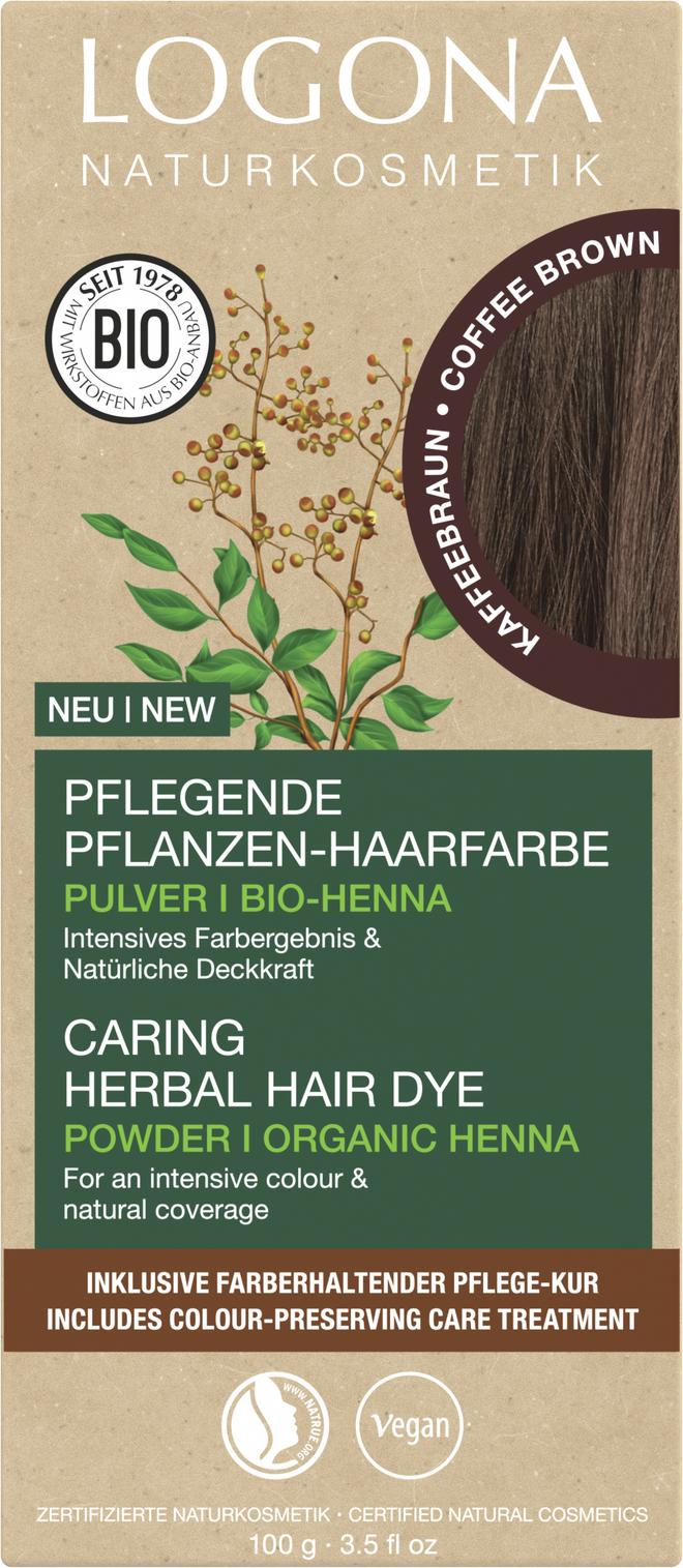 Pflegende Pflanzen-Haarfarbe Pulver 10 Kaffeebraun 100 g