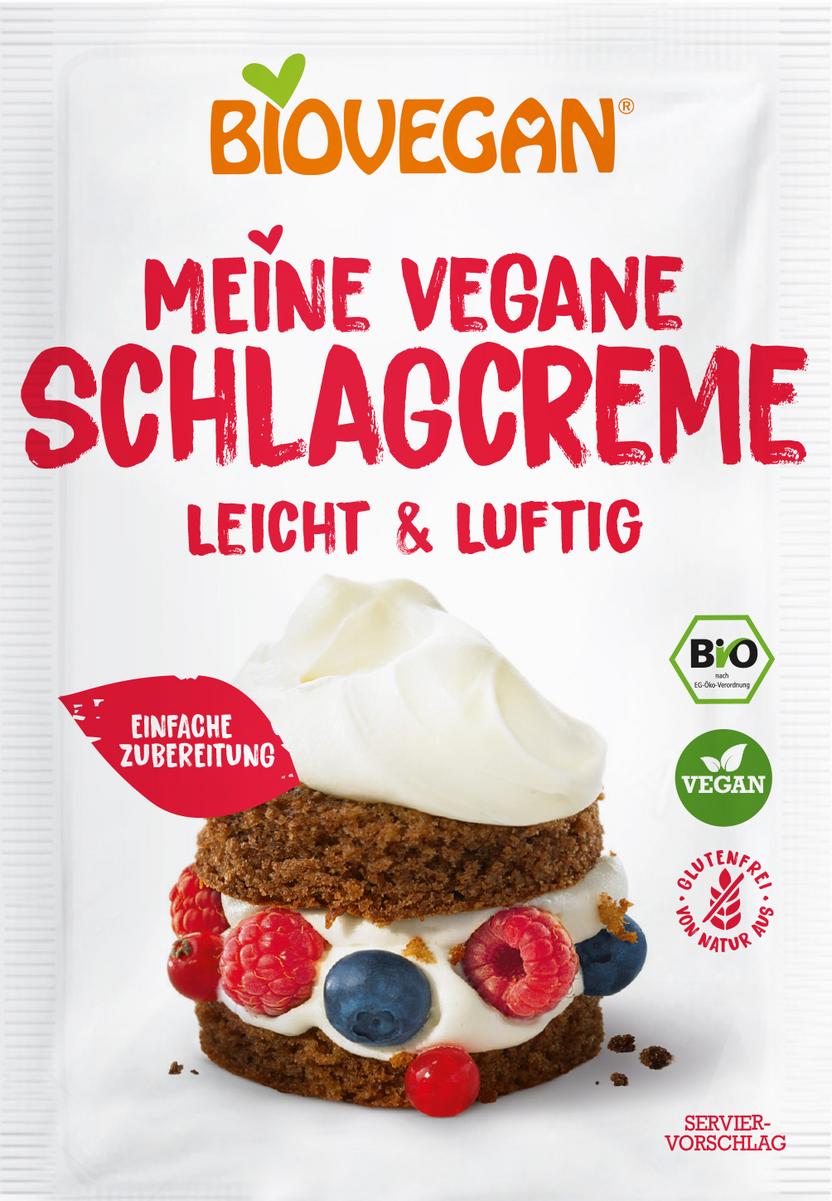 Schlagcreme Pulver kompostierbare Verpackung 54 g