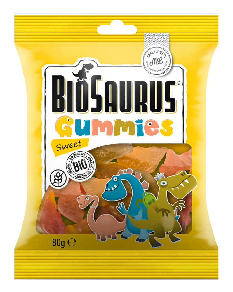 Biosaurus Fruchtgummies süß 80 g