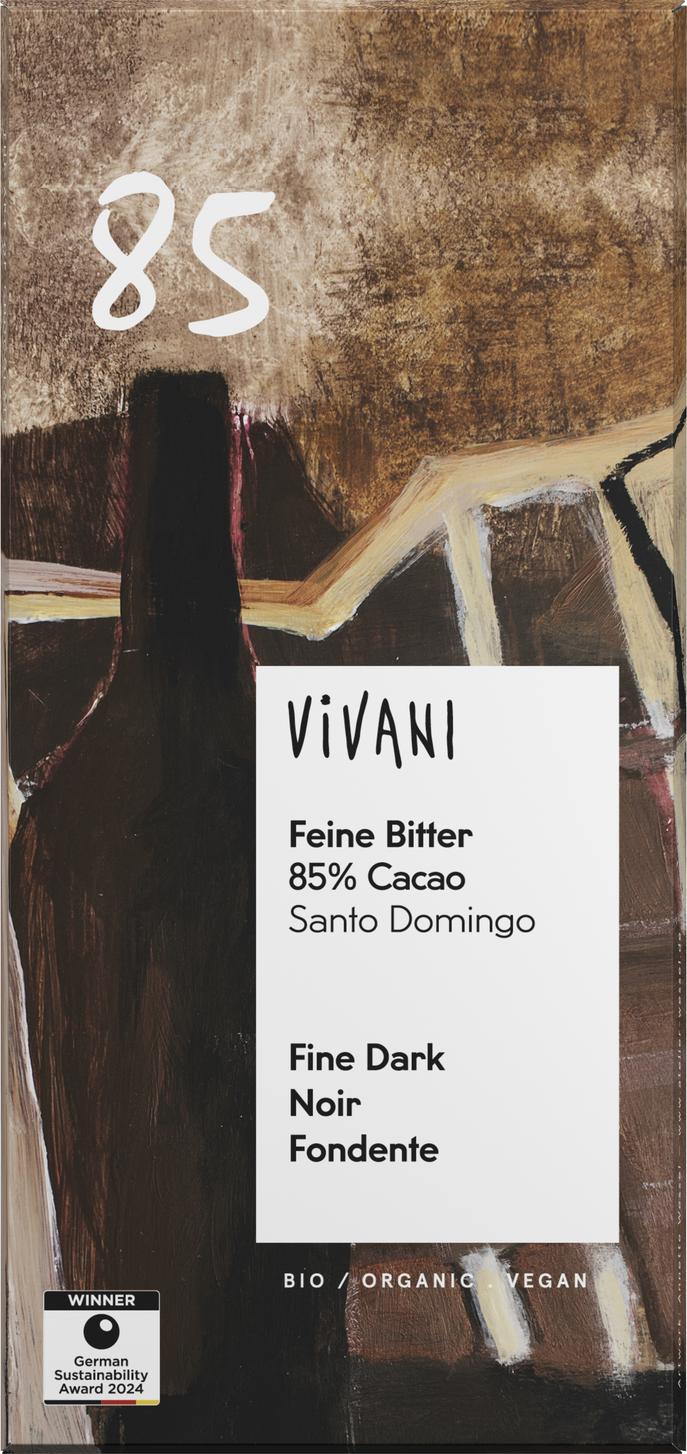 Feine Bitter Schokolade 85 % Cacao Santo Domingo 80 g
