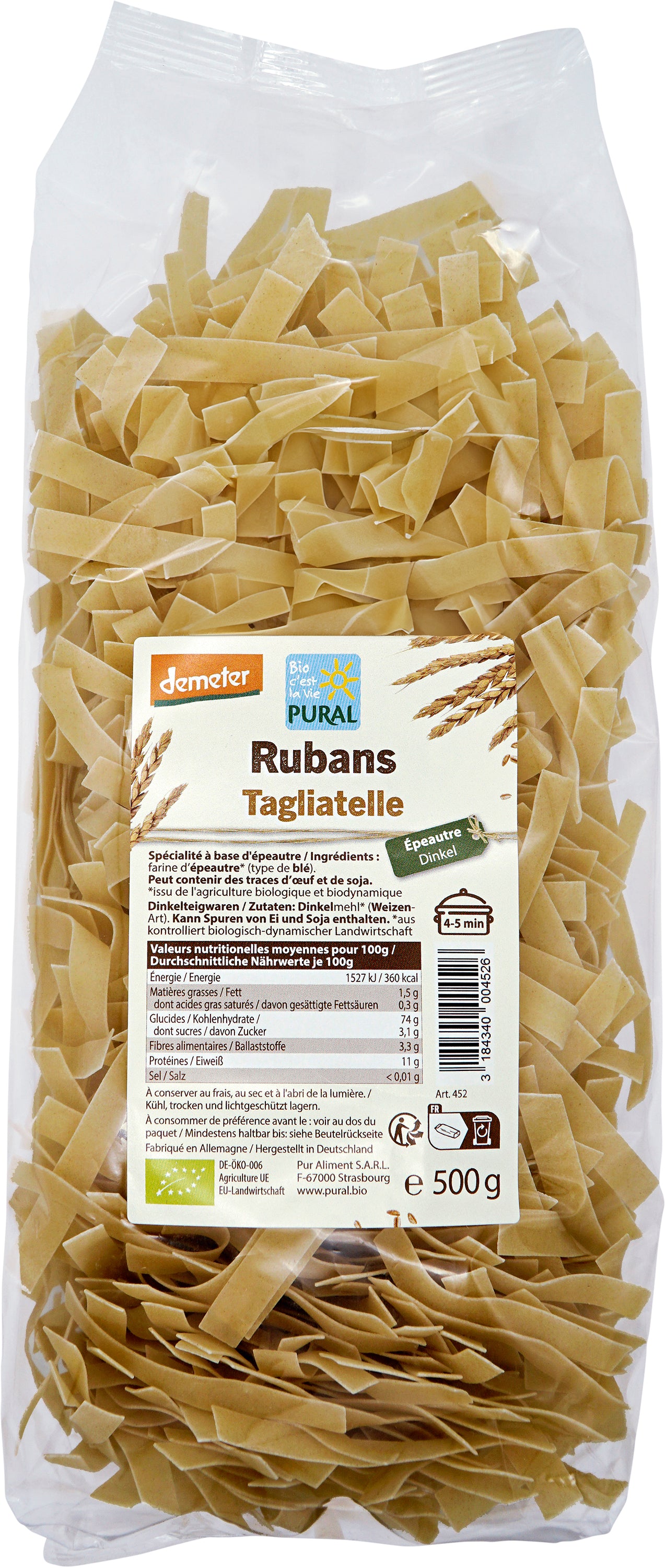 Dinkel Tagliatelle demeter 500 g