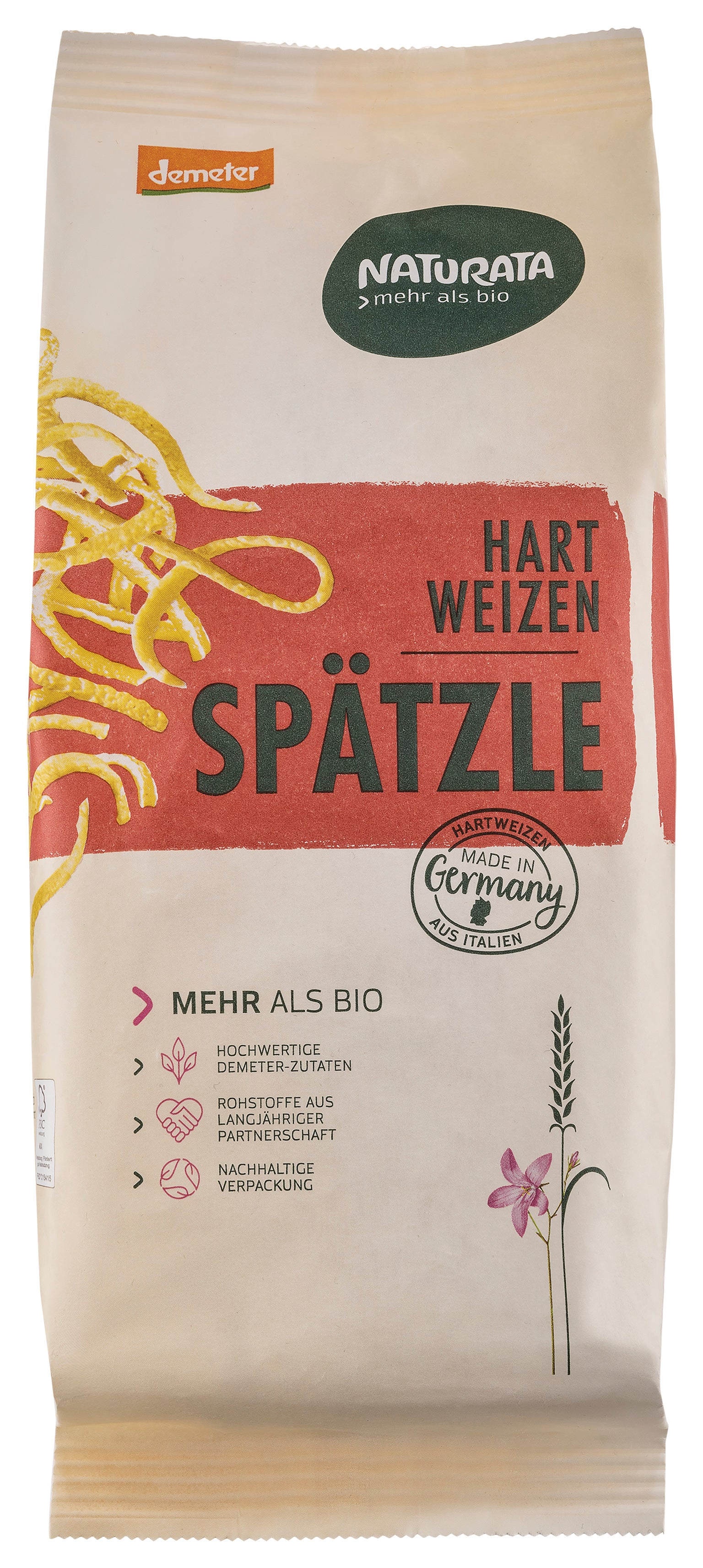 Spätzle Hartweizen hell demeter 500 g