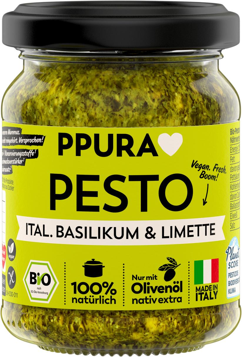 Pesto Basilikum, Limette & Cashews 120 g