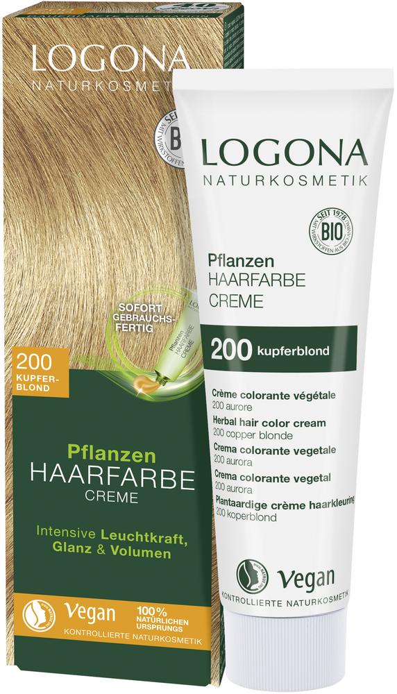 Pflanzen Haarfarbe Creme 200 kupferblond 150 ml