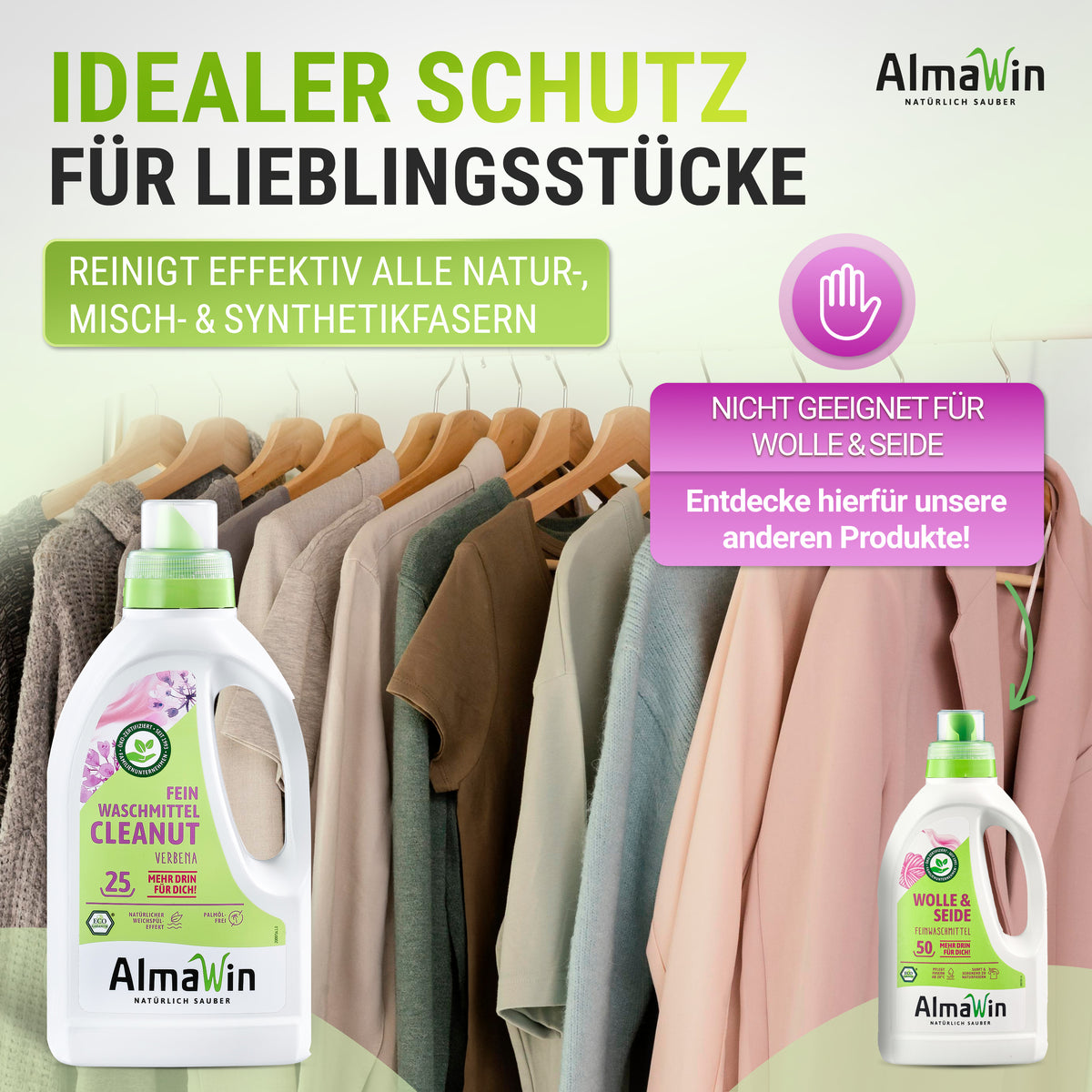 Cleanut Flüssiges Colorwaschmittel ohne Palmöl 750 ml
