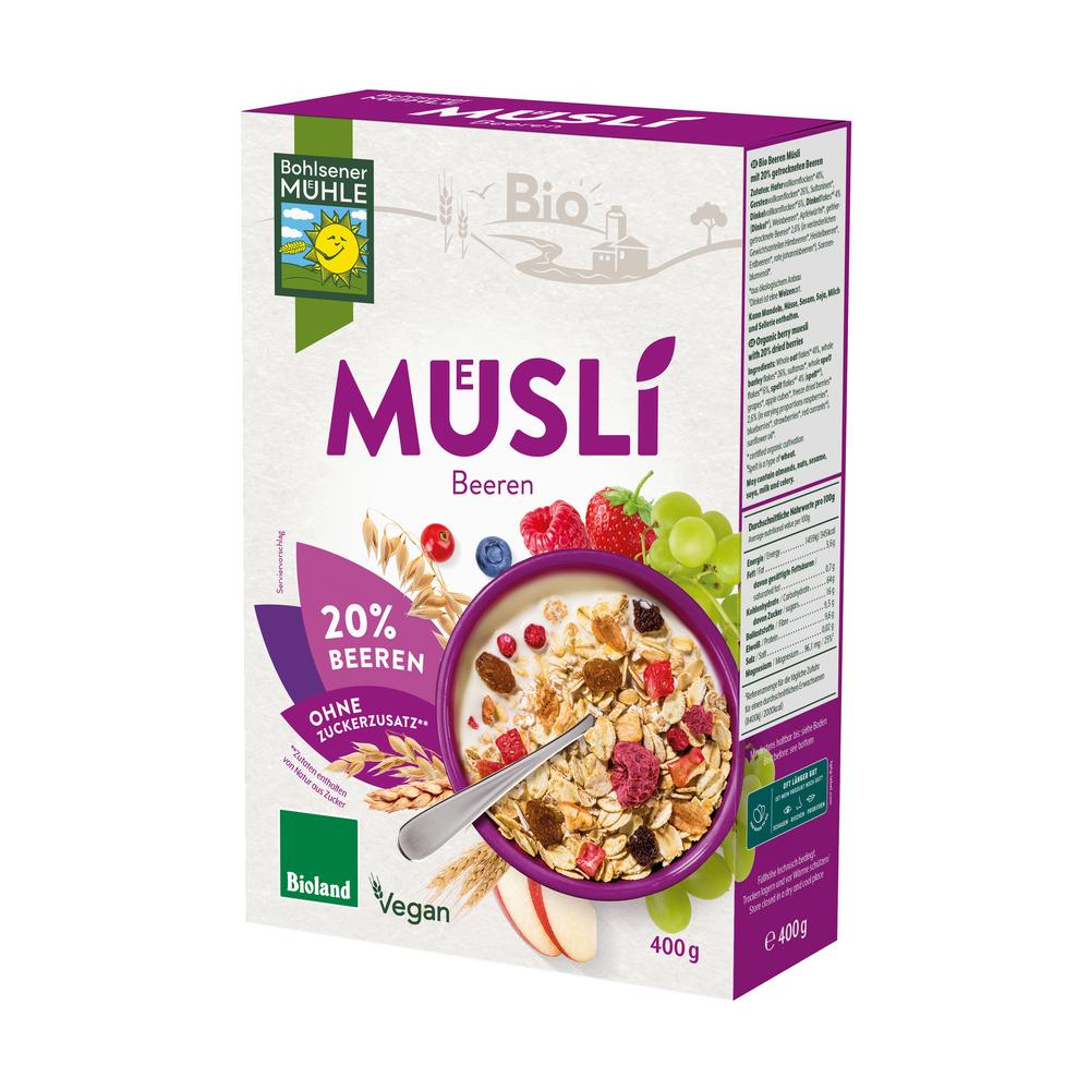 Beeren Müsli mit 20 % getrockneten Beeren 400 g