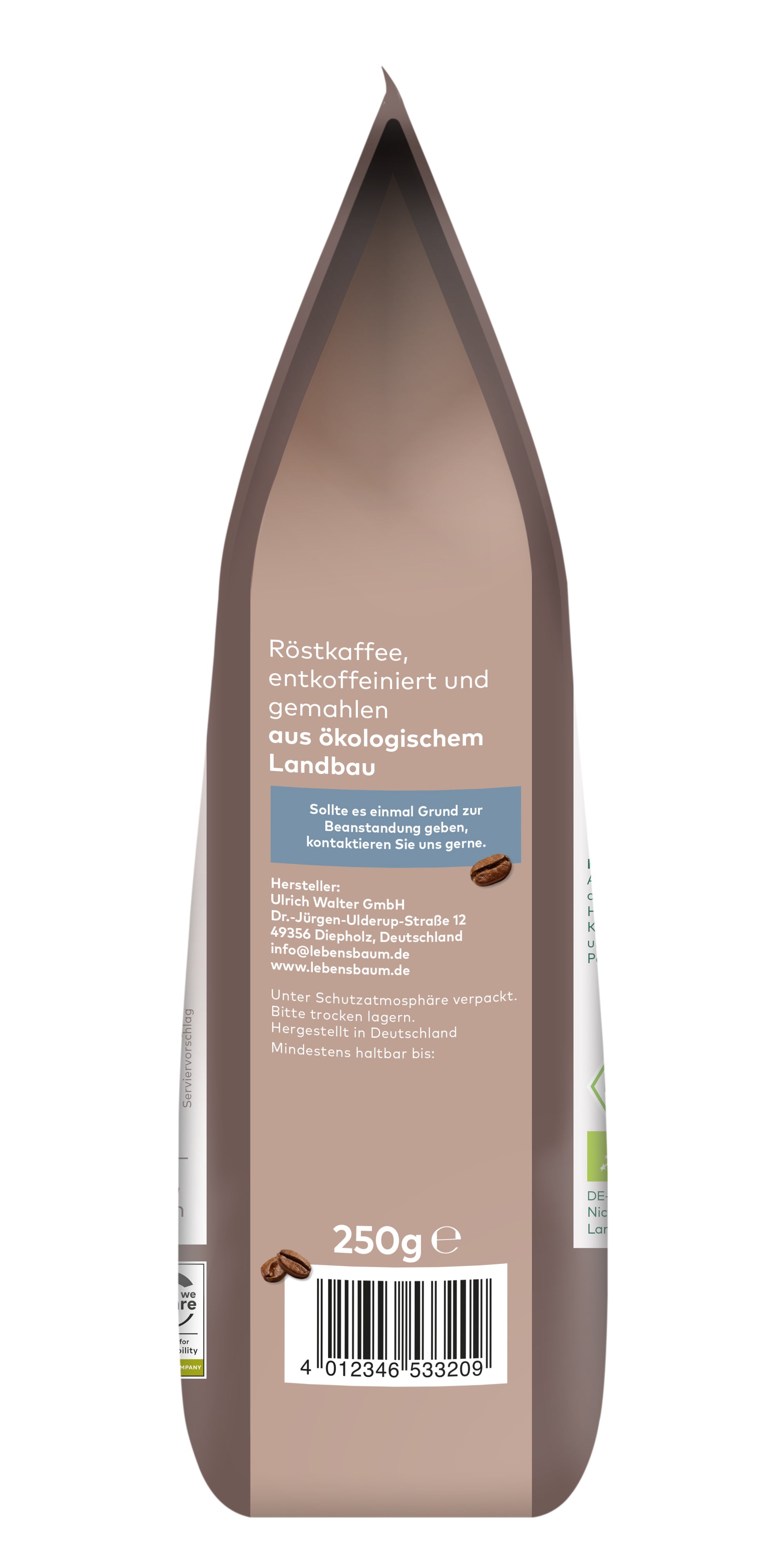 Espresso Solea entkoffeiniert gemahlen 250 g