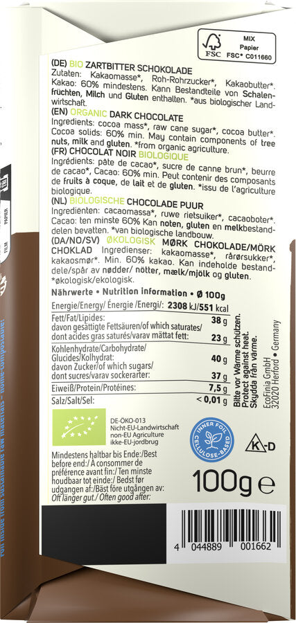 Zartbitter Schokolade 100 g