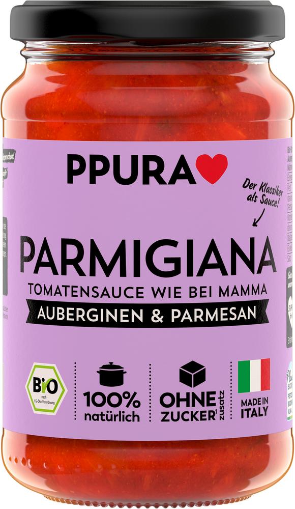 Sugo Parmigiana mit Auberginen, Tomaten, Parmesan 340 g