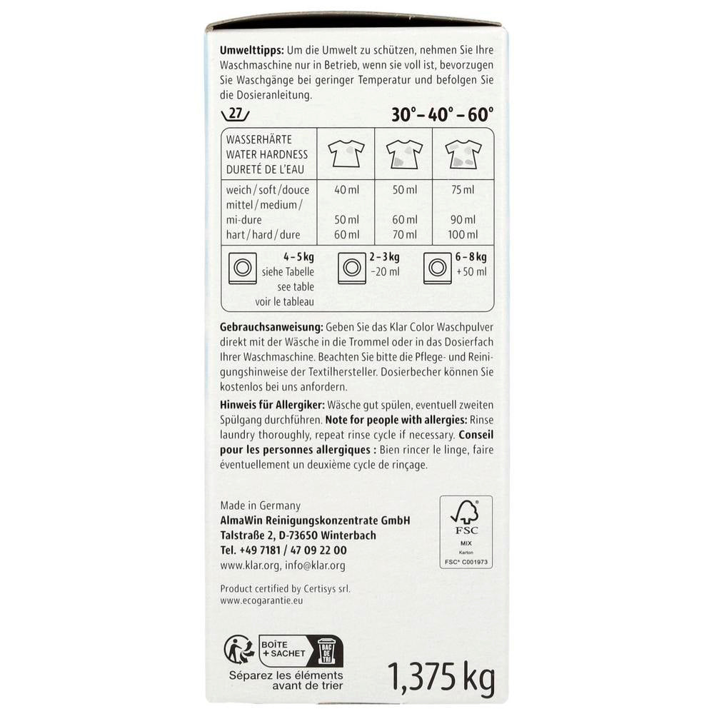 Basis Compact Color Pulver 22 Waschgänge 1375 g