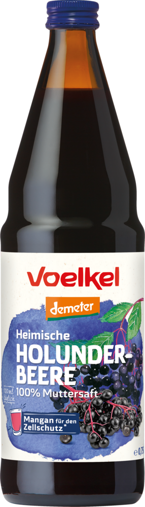 Heimische Holunderbeere demeter 100% Muttersaft 750 ml