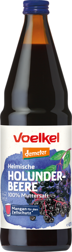 Heimische Holunderbeere demeter 100% Muttersaft 750 ml