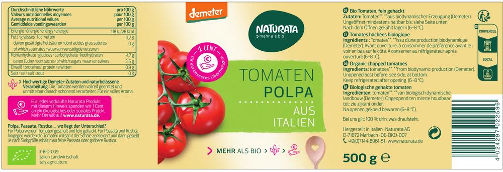 Tomaten Polpa demeter 500 g