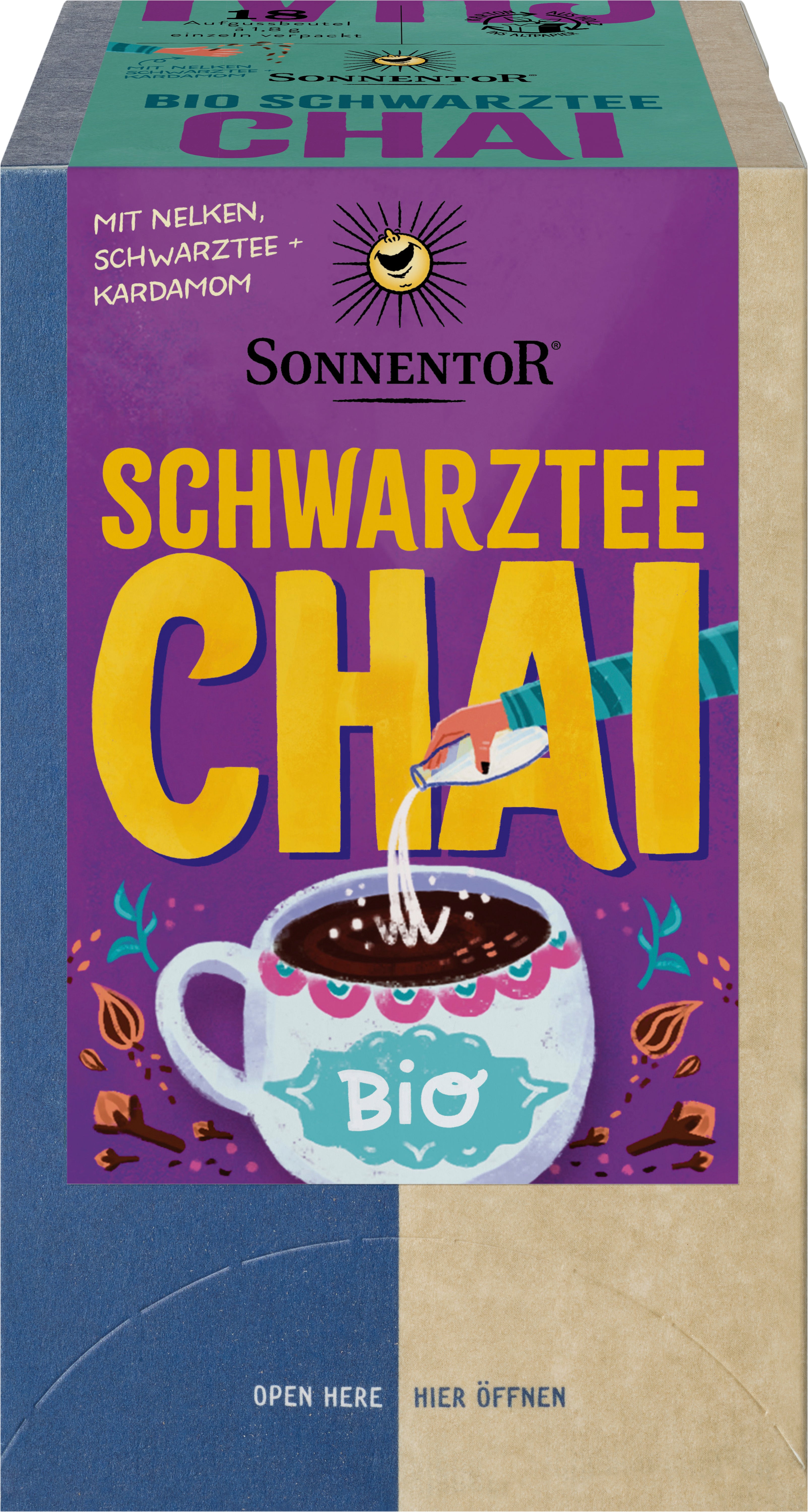 Schwarztee Chai Tee Doppelkammerbeutel 32,4 g
