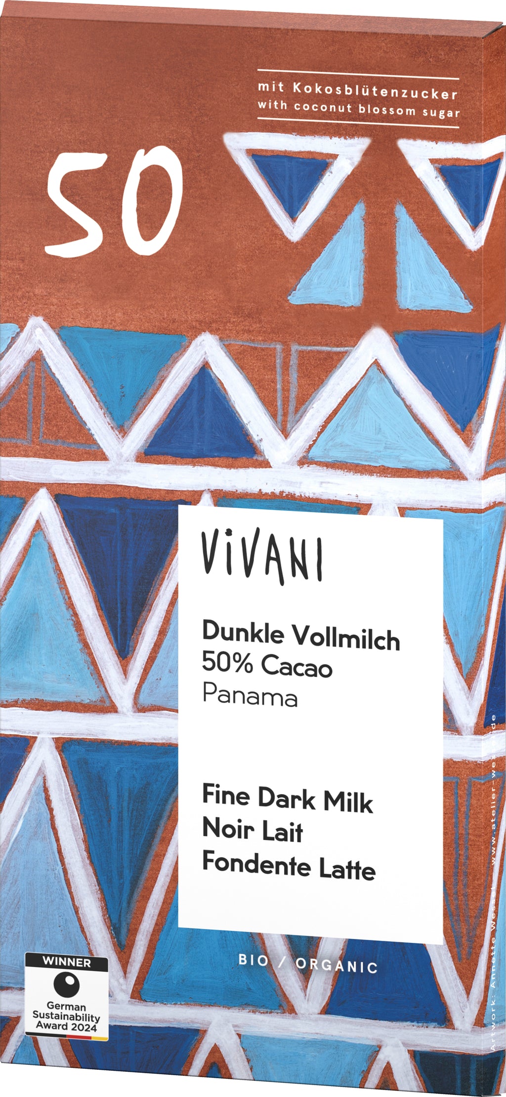 Dunkle Vollmilch 50% Cacao Panama 80 g