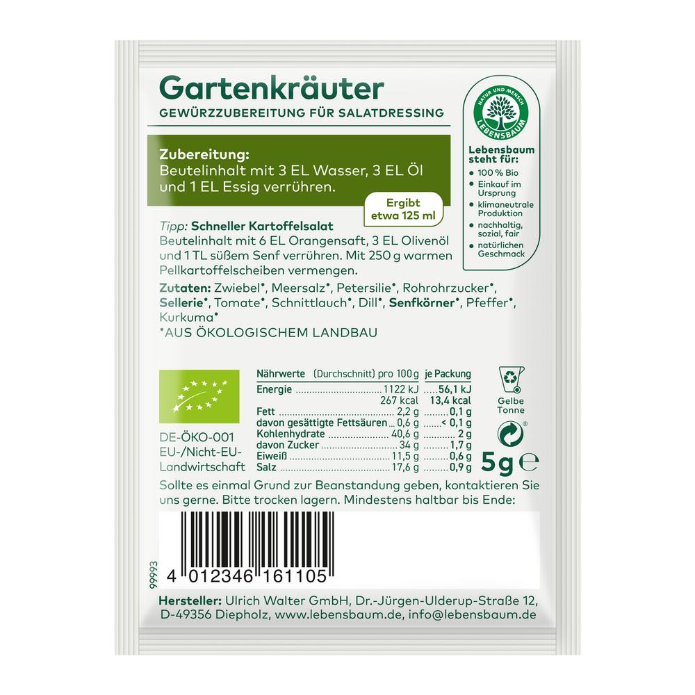 Salatdressing Garten-Kräuter demeter 3x5 g