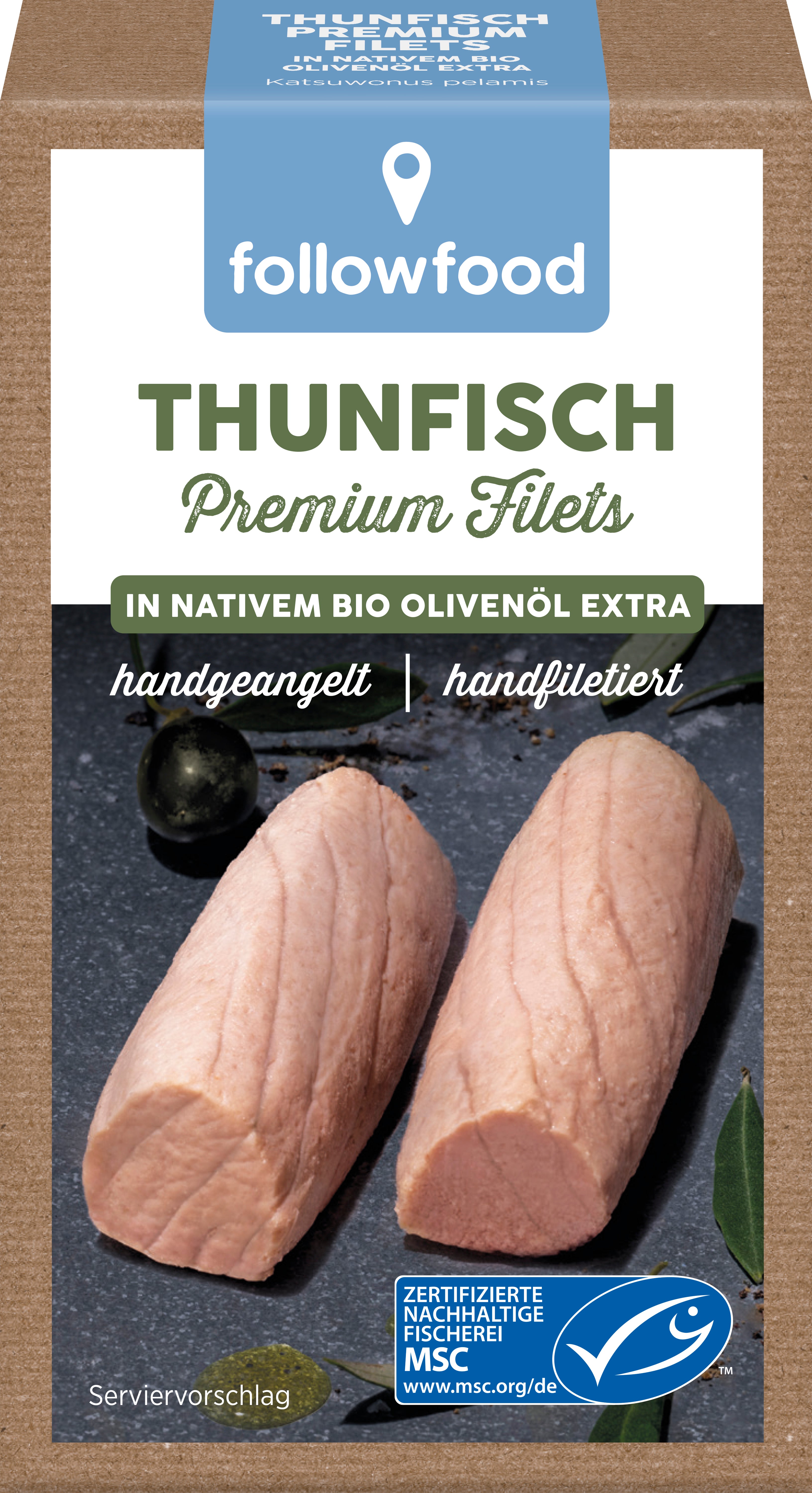 Thunfisch Premium Filets in Olivenöl  handfiletier 115 g