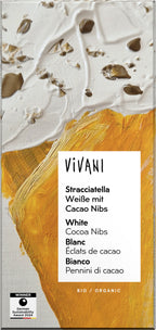 Stracciatella Weiße Schokolade mit Cacao Nibs 80 g