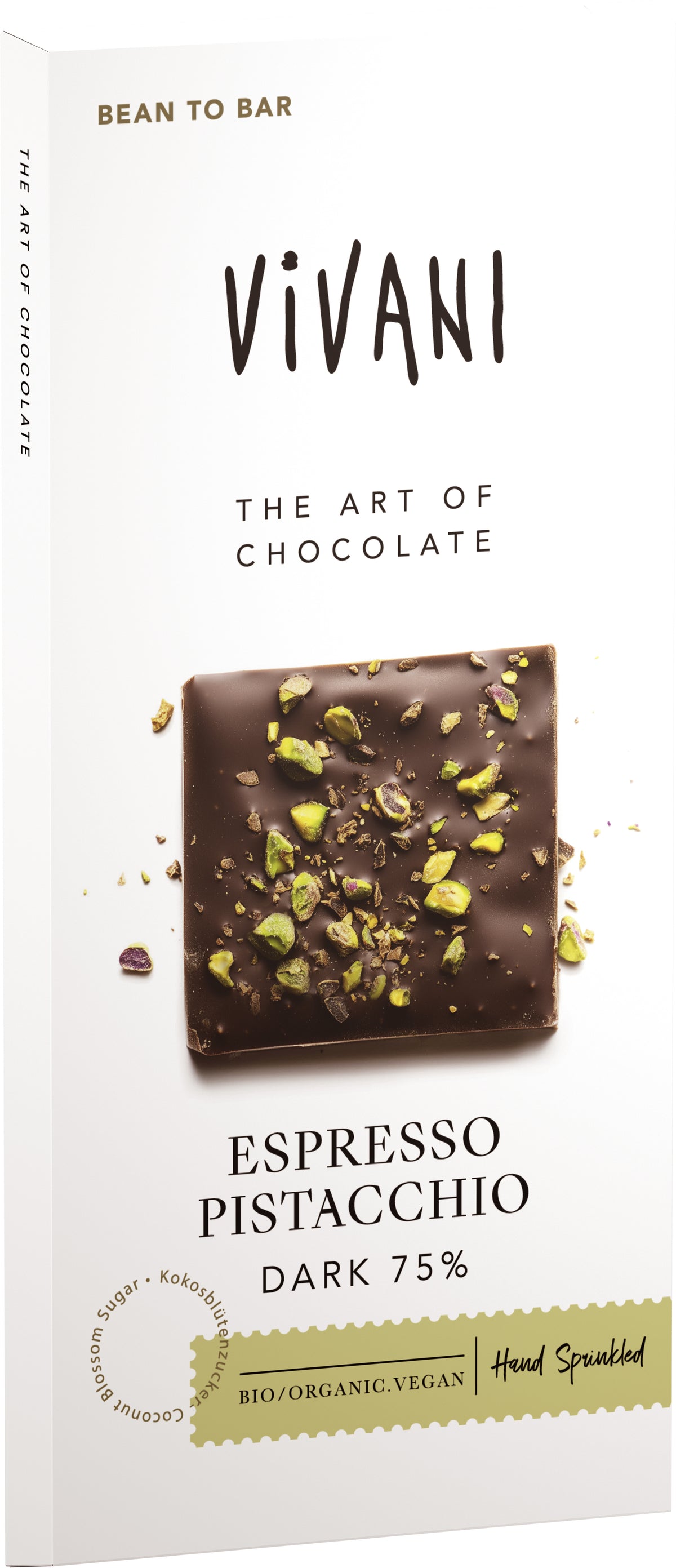 Espresso Pistacchio Dark 75% Schokolade 80 g