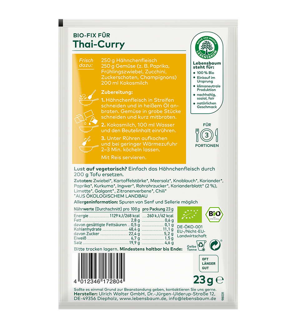 Würzmischung für Thai-Curry 23 g