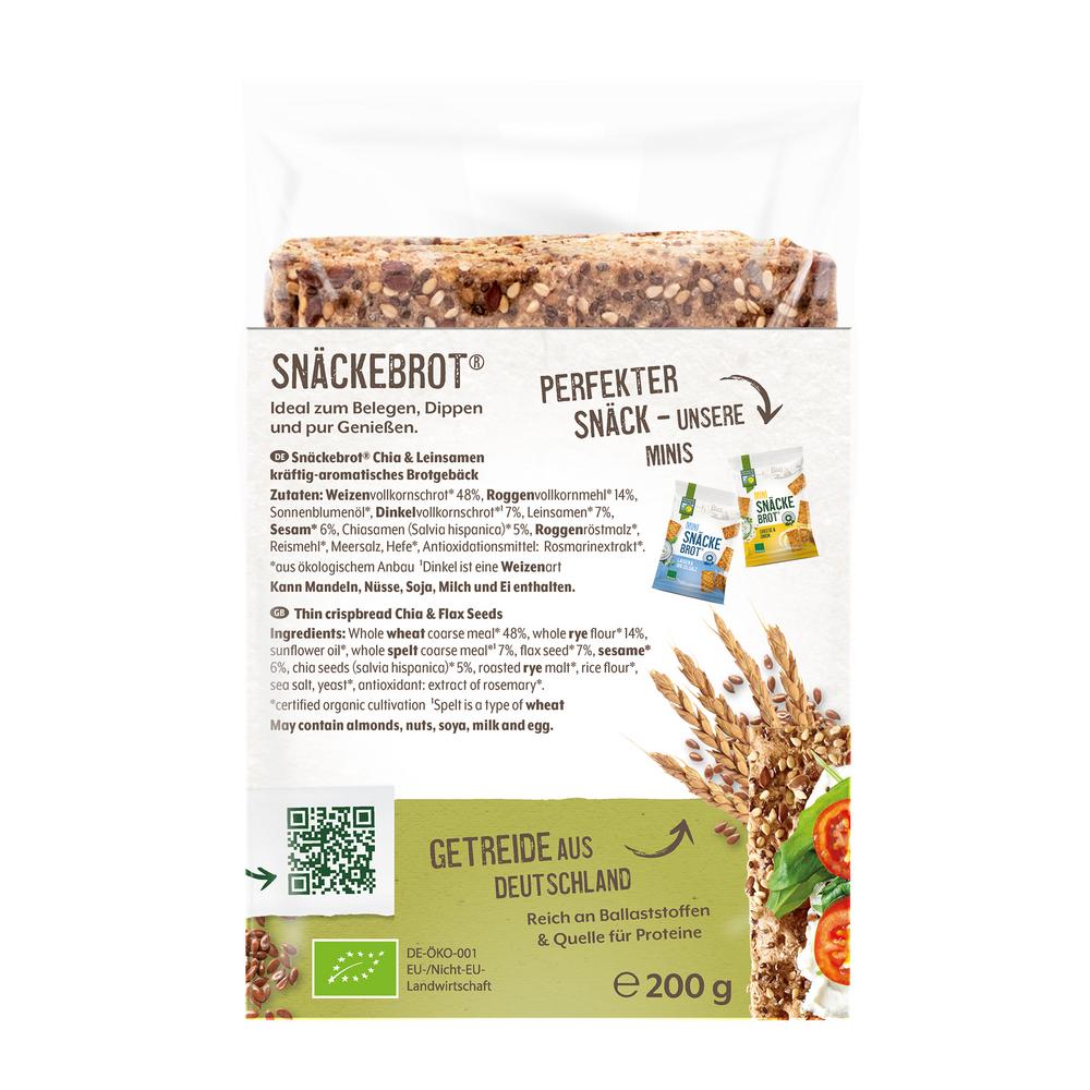 Snäckebrot Chia & Leinsaat 200 g