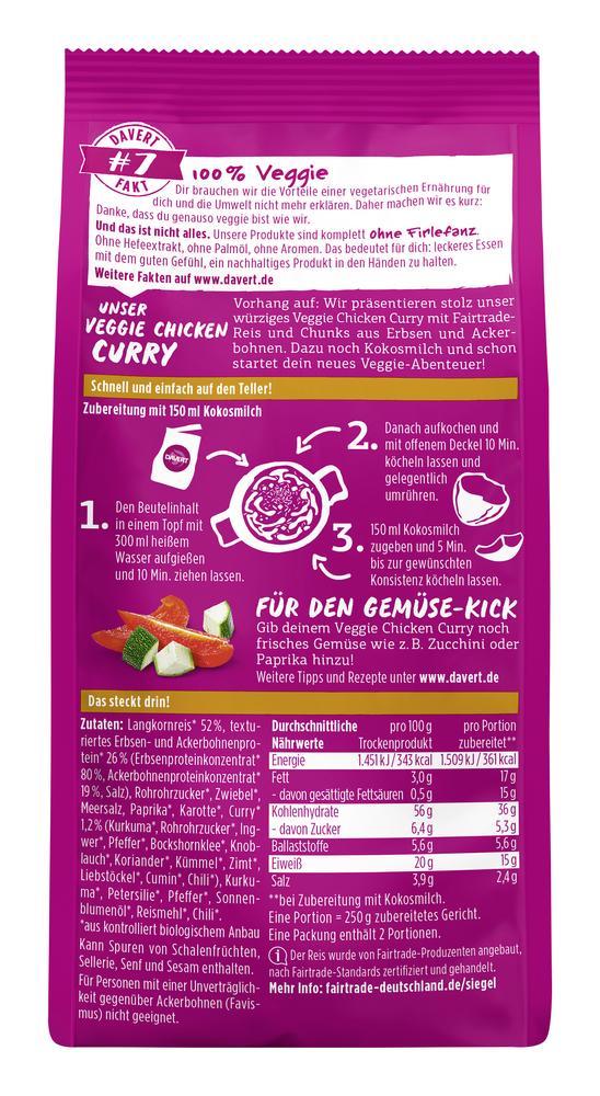Veggie Chicken Curry mit Fairtrade Reis 120 g