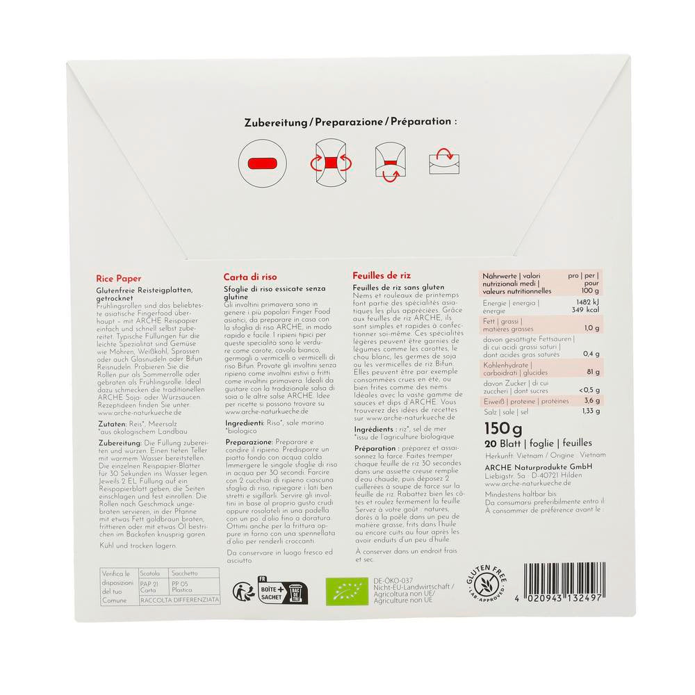 Reispapier ca. 21 Blätter 150 g