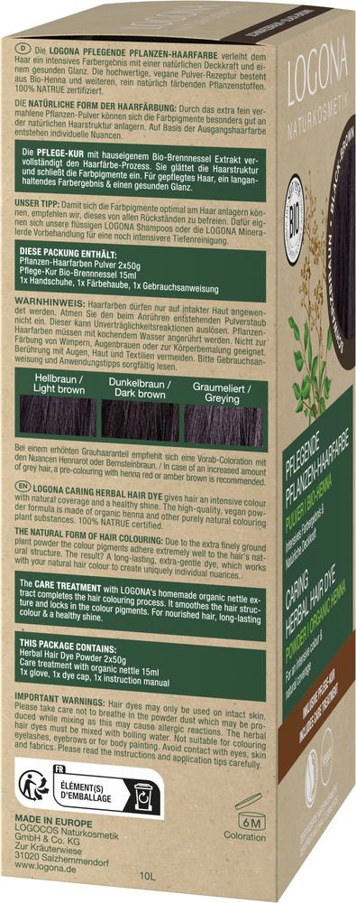Pflegende Pflanzen-Haarfarbe Pulver 11 Schwarzbrau 100 g
