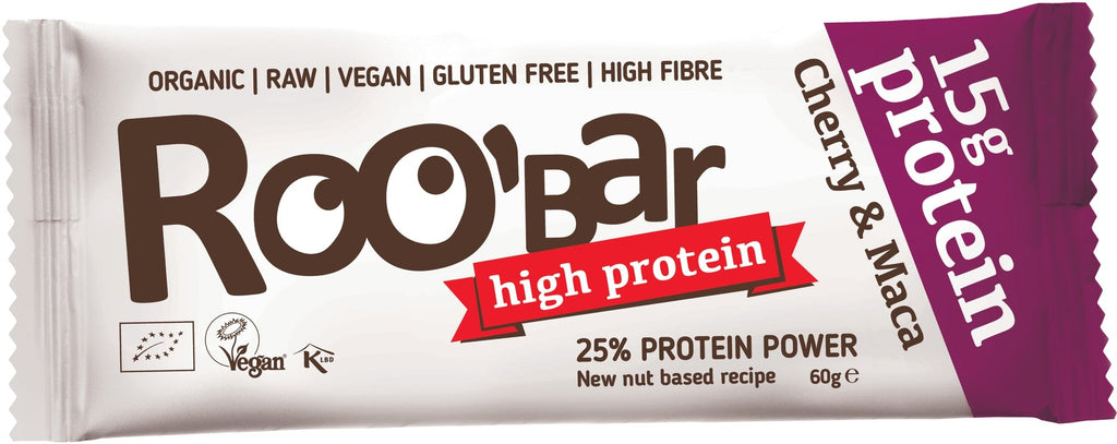 Roobar-Riegel Protein Cherry Maca 60 g